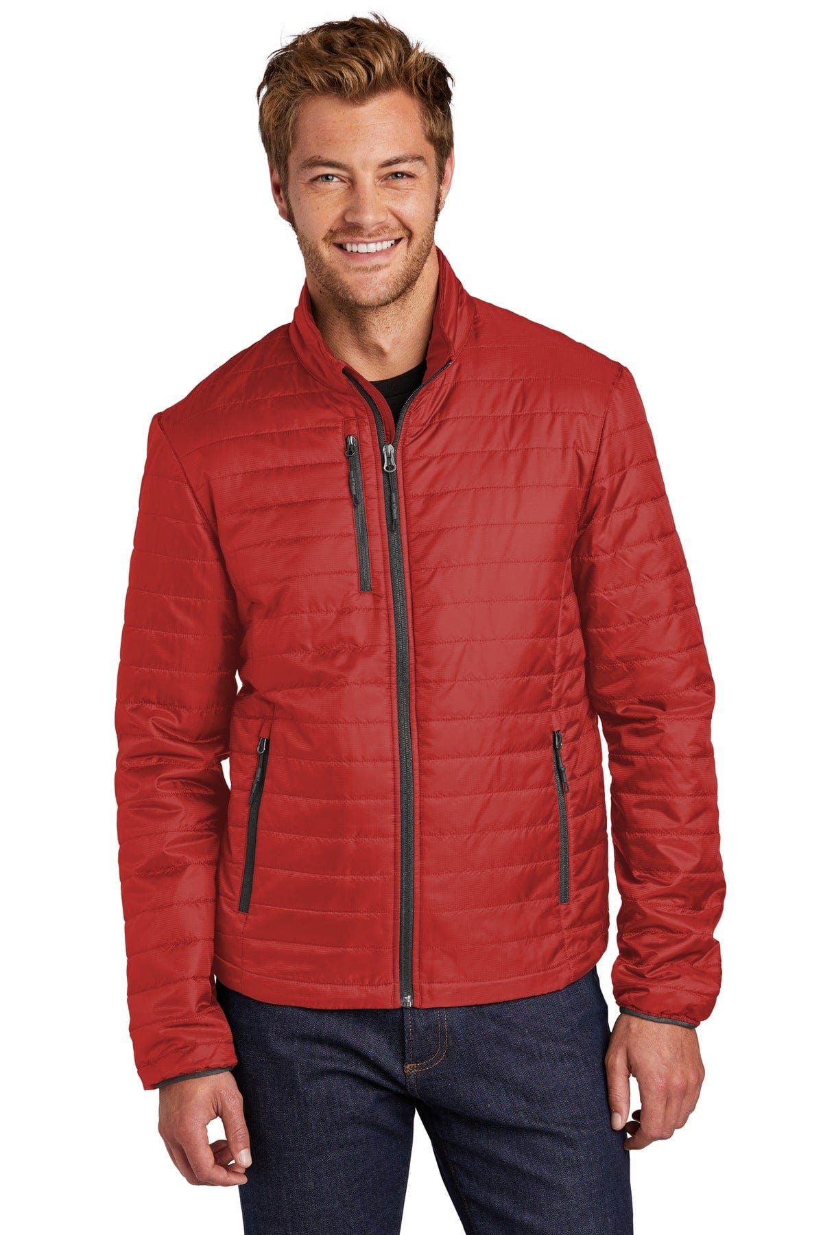 Port Authority Outerwear XS / Fire Red/ Graphite Port Authority®  Packable Puffy Jacket J850