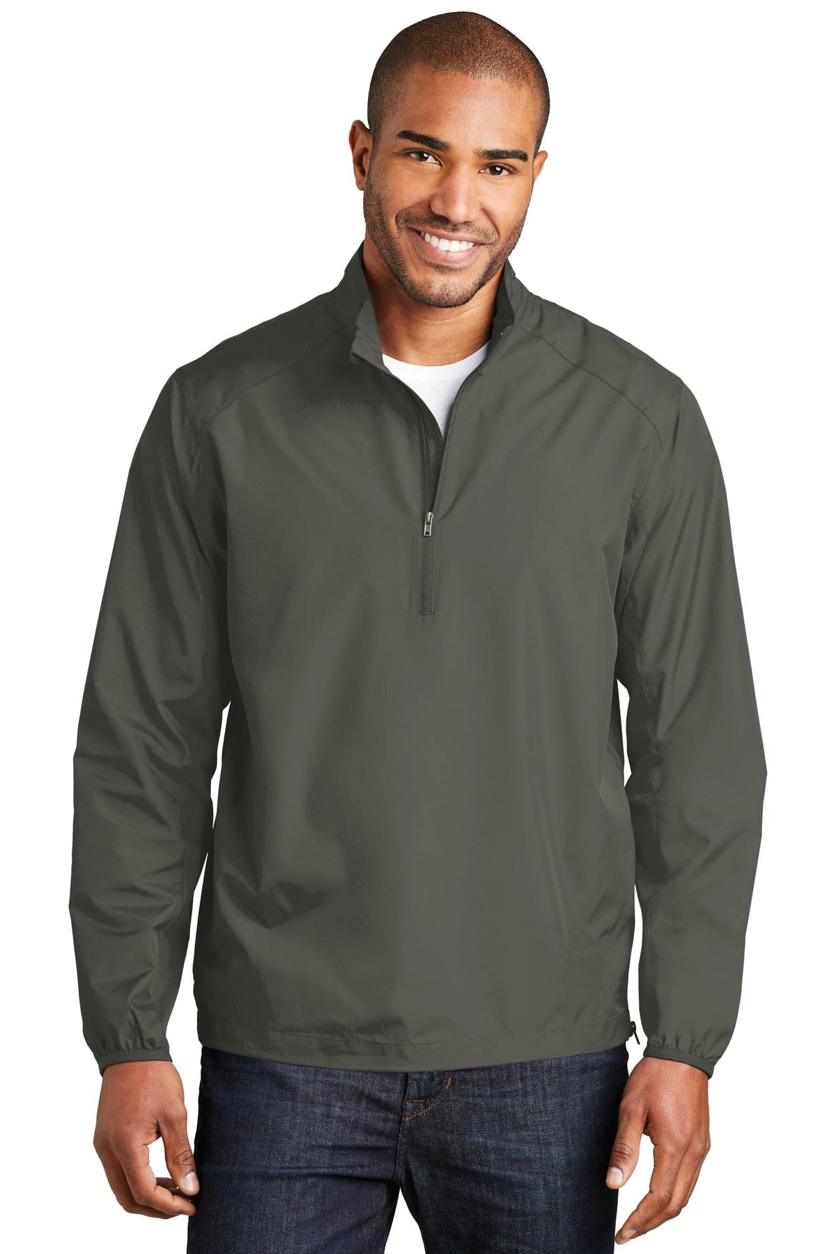 Port Authority Outerwear XS / Grey Steel Port Authority J343 Half Zip Pullover