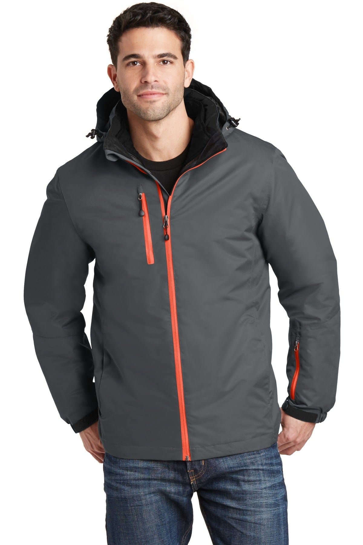 Port Authority Outerwear XS / Magnet/ Orange Port Authority®  Vortex Waterproof 3-in-1 Jacket. J332