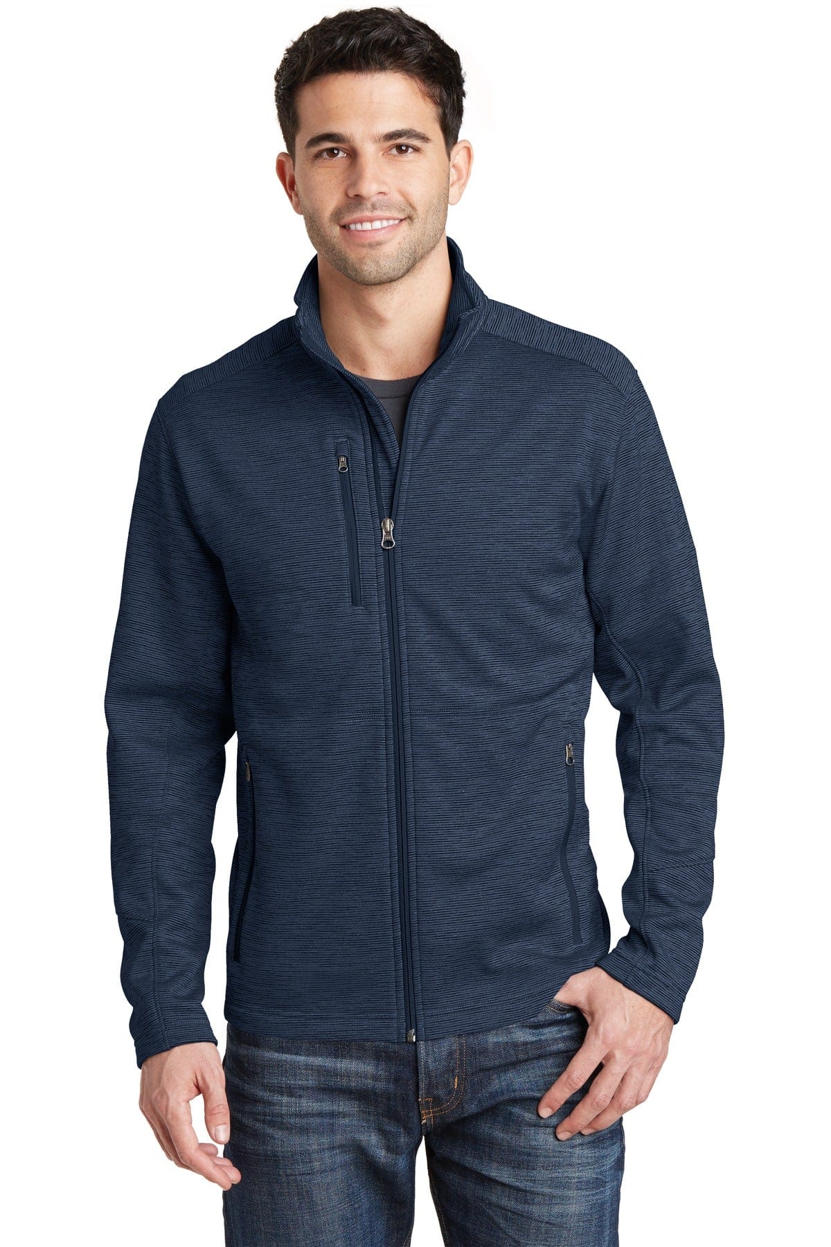 Port Authority Outerwear XS / Navy Port Authority®  Digi Stripe Fleece Jacket. F231