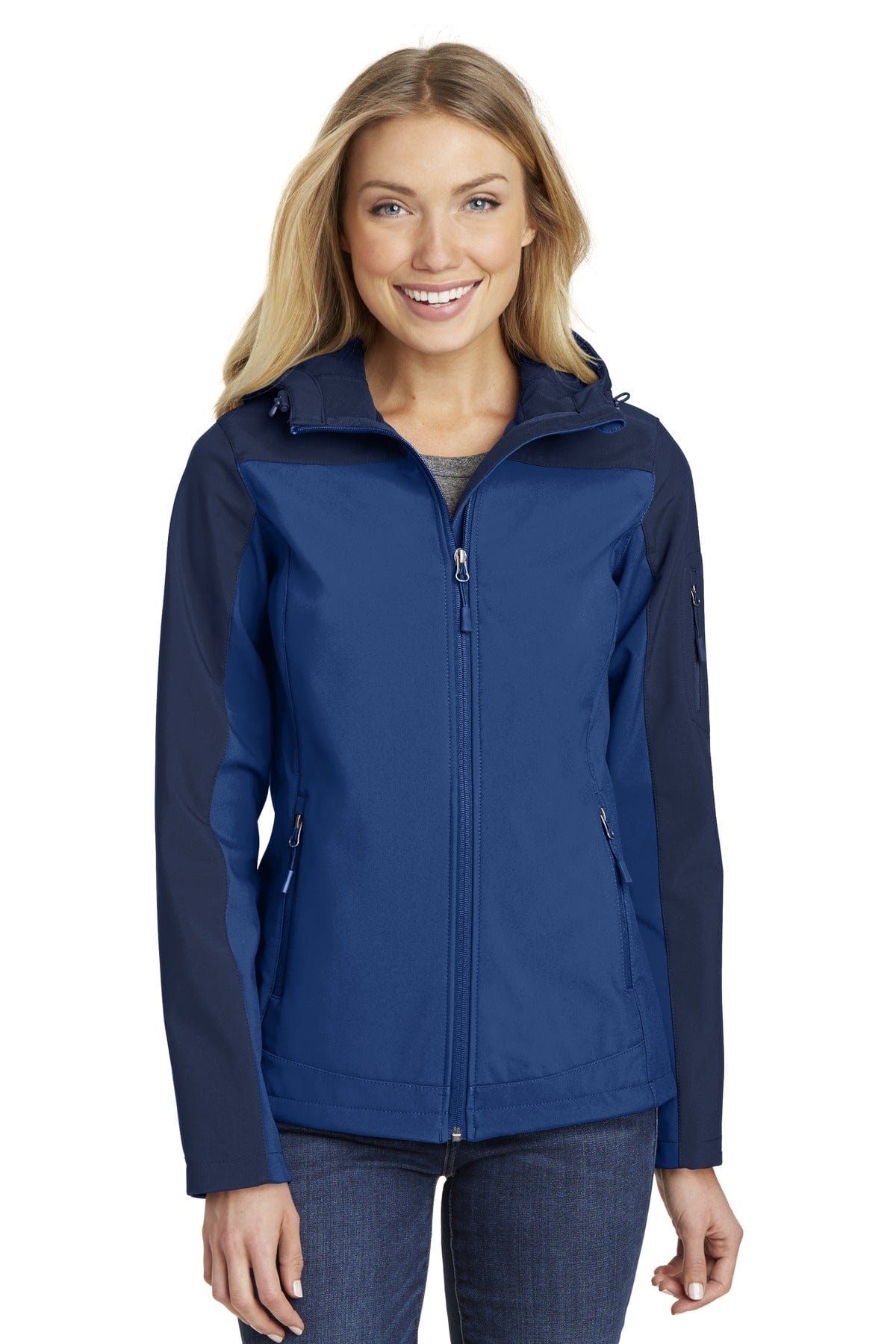 Port Authority Outerwear XS / Night Sky Blue/ Dress Blue Navy Port Authority ®  Ladies Hooded Core Soft Shell Jacket. L335