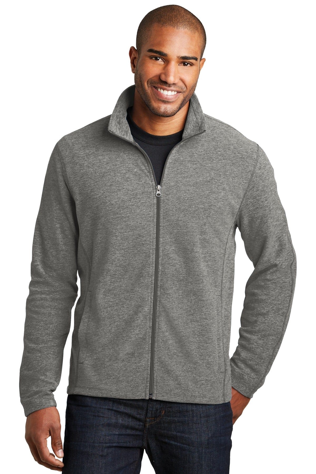 Port Authority Outerwear XS / Pearl Grey Heather Port Authority®  Heather Microfleece Full-Zip Jacket. F235