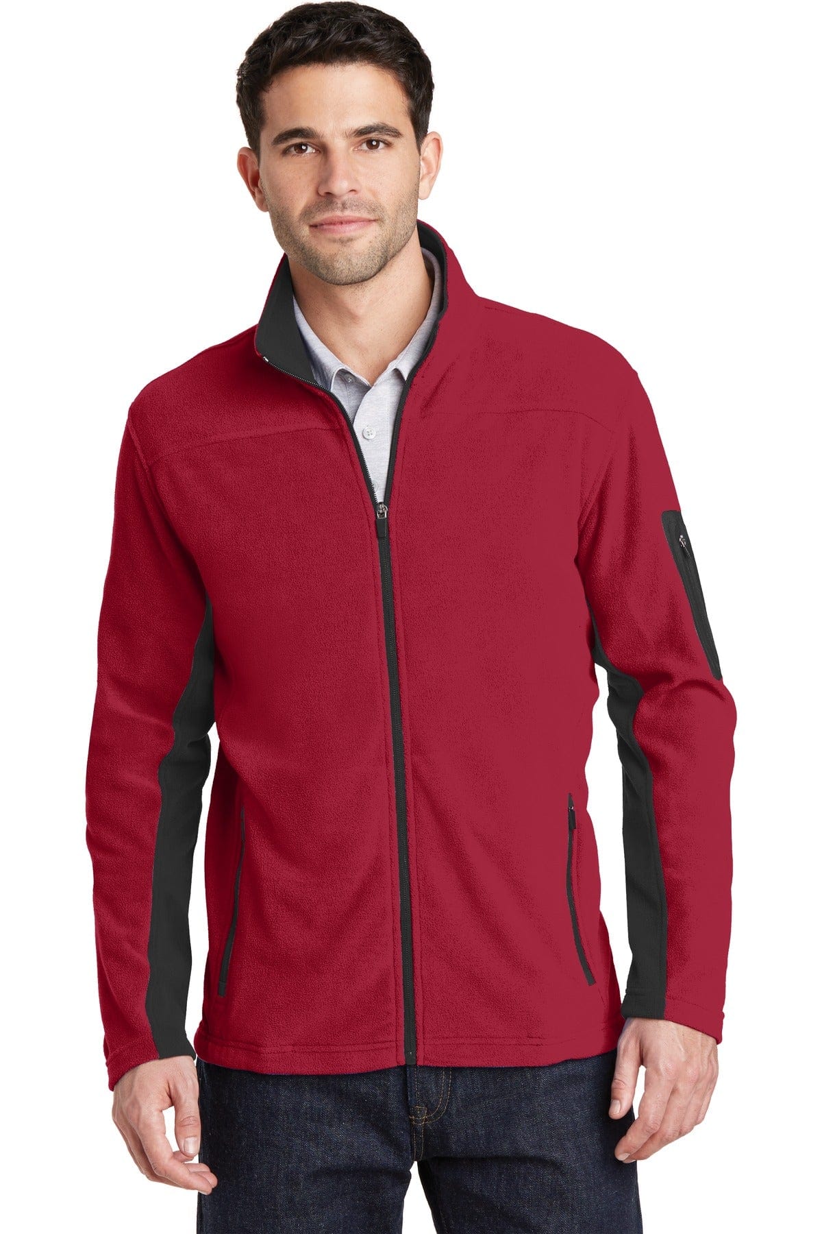 Port Authority Outerwear XS / Rich Red/ Black Port Authority®  Summit Fleece Full-Zip Jacket. F233
