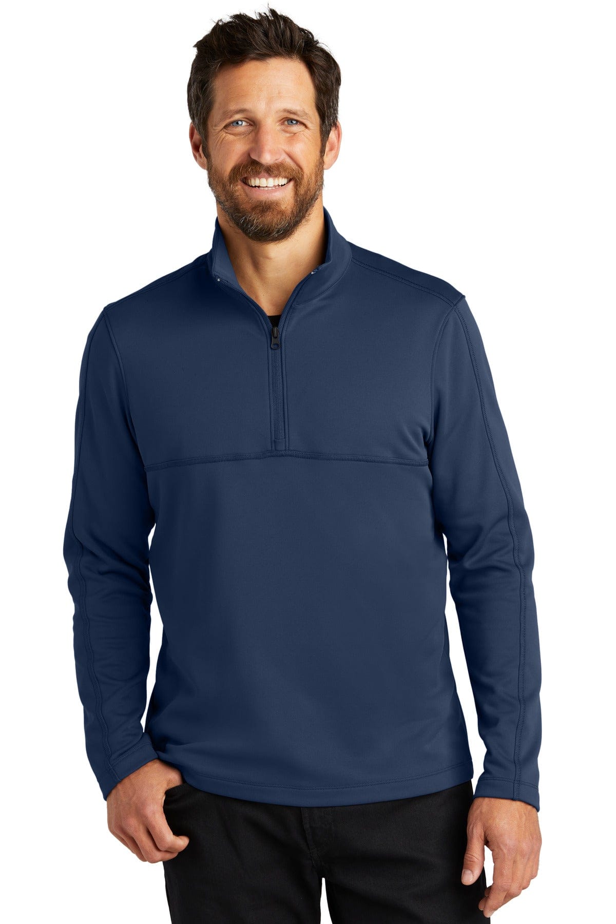 Port Authority Outerwear XS / River Blue Navy Port Authority F804: Smooth Fleece 1/4-Zip