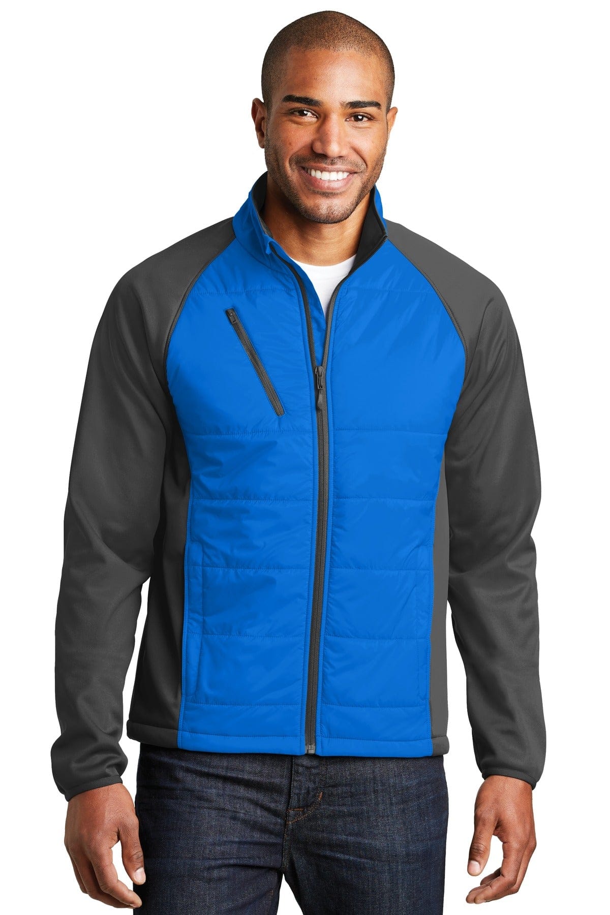 Port Authority Outerwear XS / Skydiver Blue/ Grey Steel Port Authority®  Hybrid Soft Shell Jacket. J787