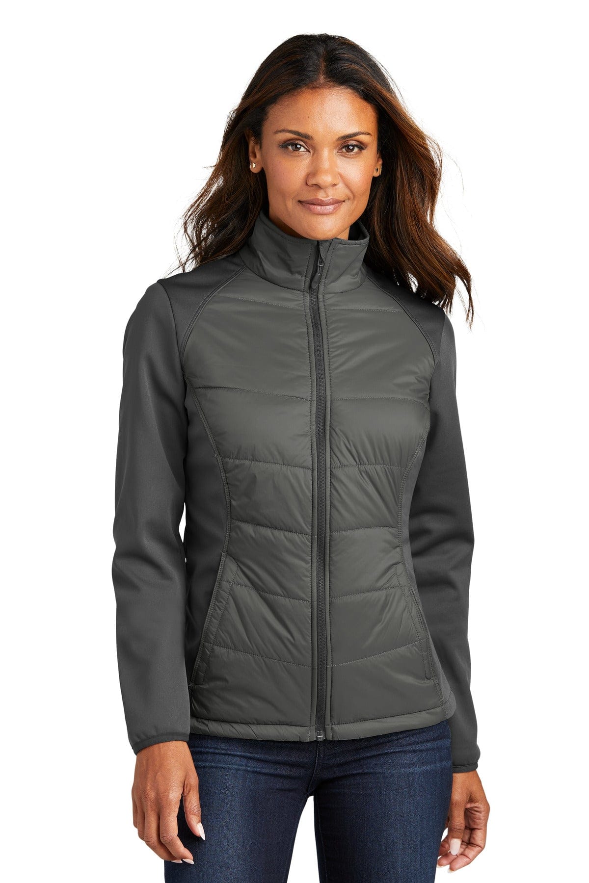 Port Authority Outerwear XS / Smoke Grey/ Grey Steel Port Authority ®  Ladies Hybrid Soft Shell Jacket. L787