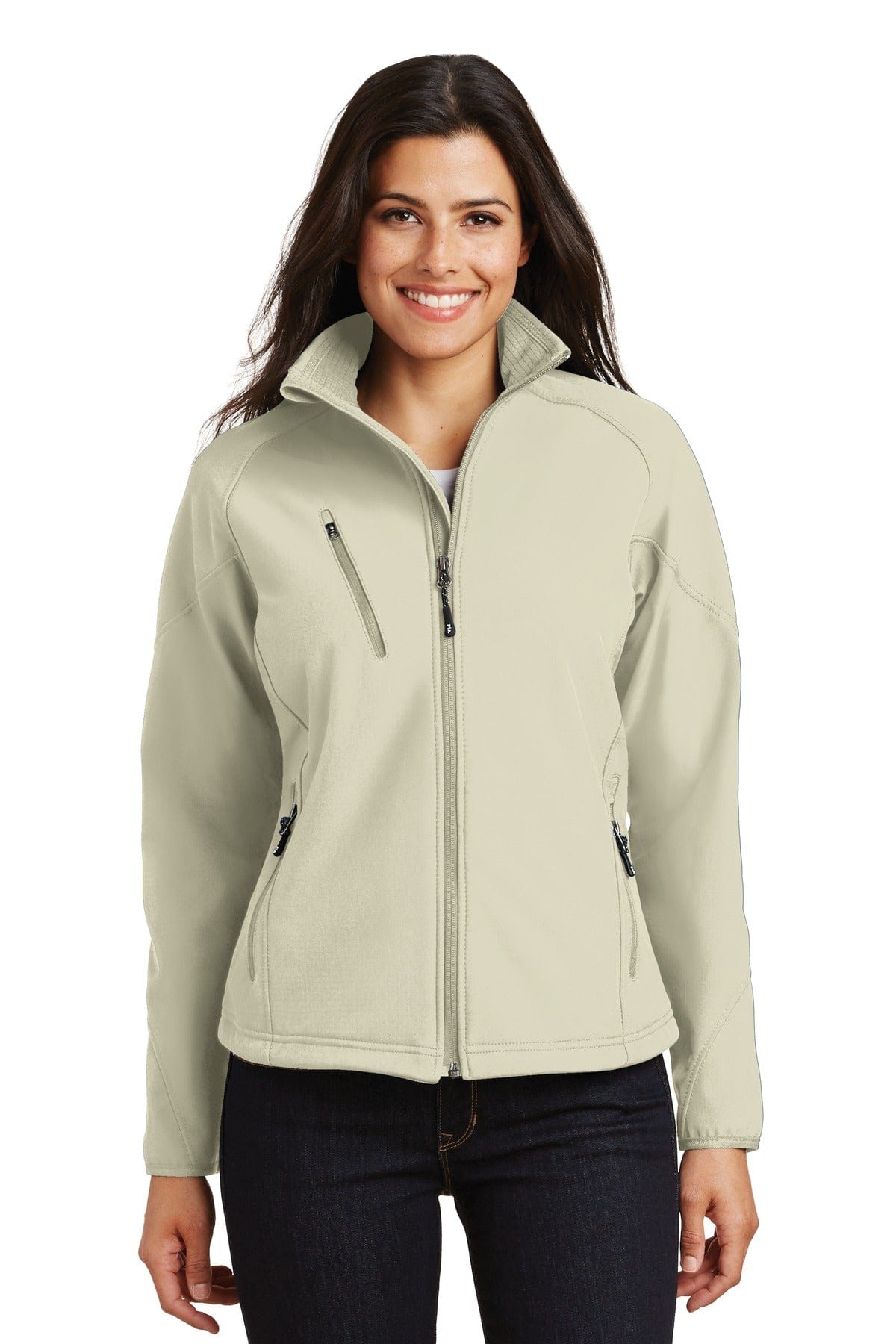 Port Authority Outerwear XS / Stone Port Authority ®  Ladies Textured Soft Shell Jacket. L705