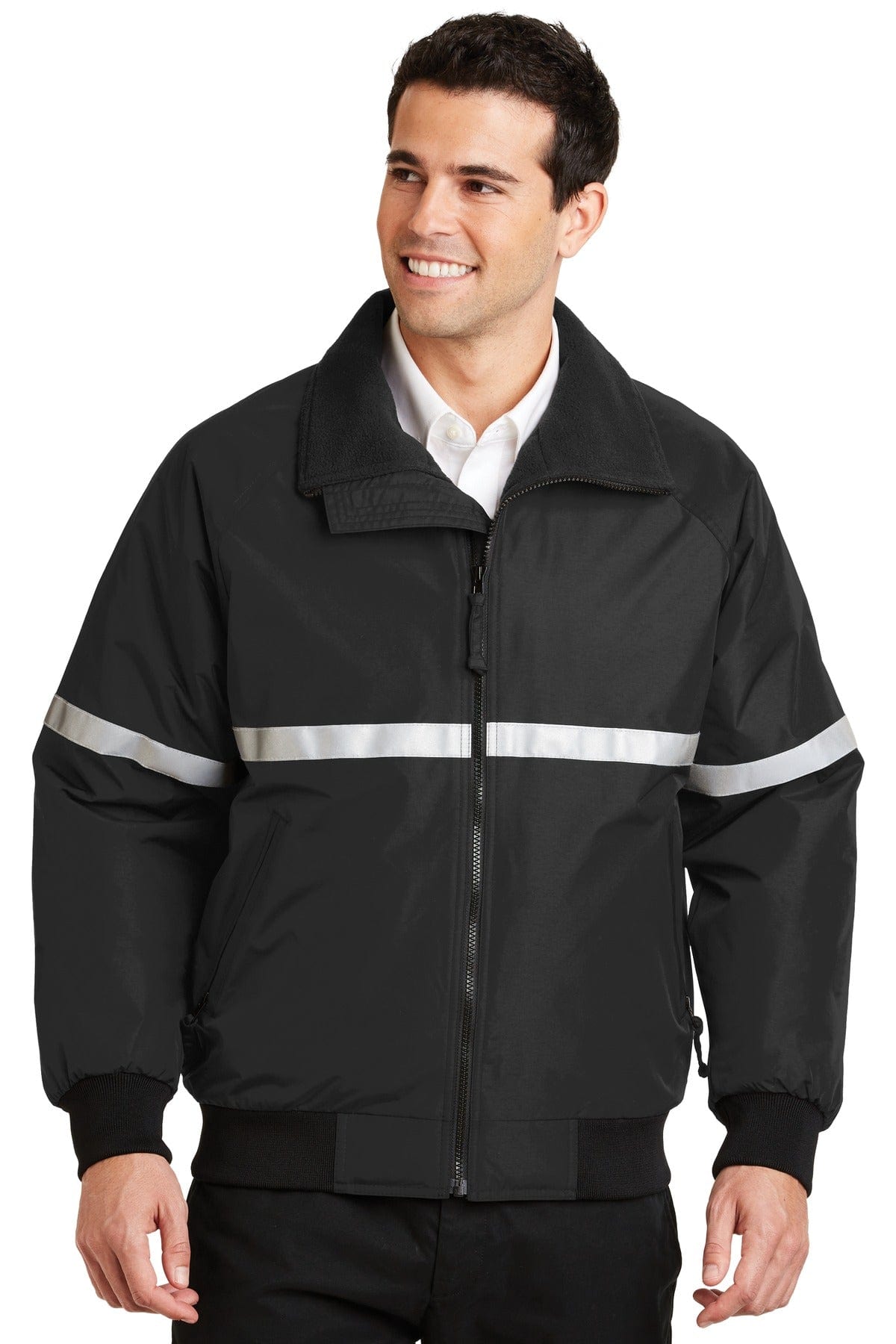Port Authority Outerwear XS / True Black/ True Black/ Reflective Port Authority ®  Challenger™ Jacket with Reflective Taping.  J754R
