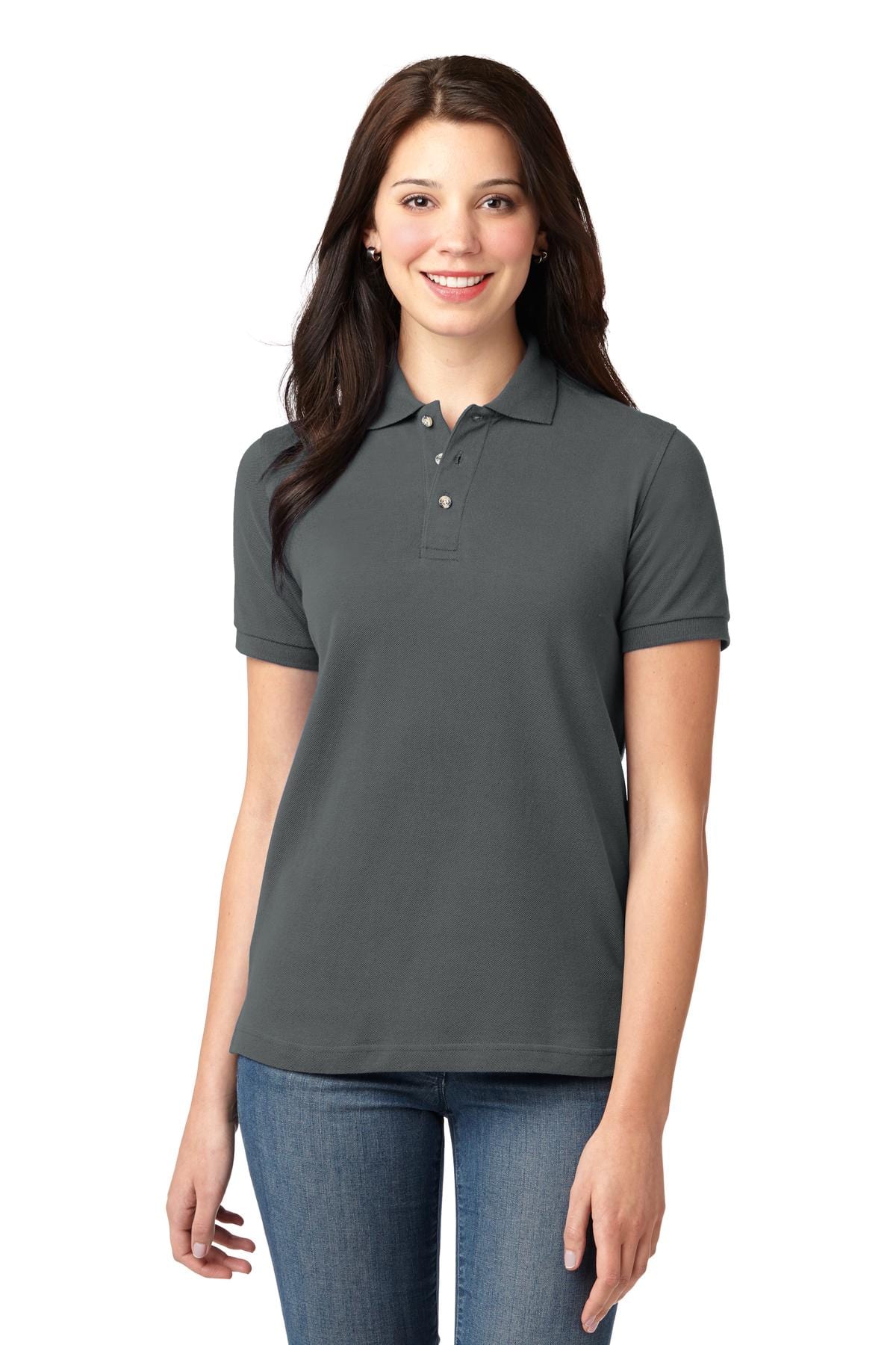 Port Authority Polos/Knits 3XL / Steel Grey Port Authority ®  Ladies Heavyweight Cotton Pique Polo.  L420