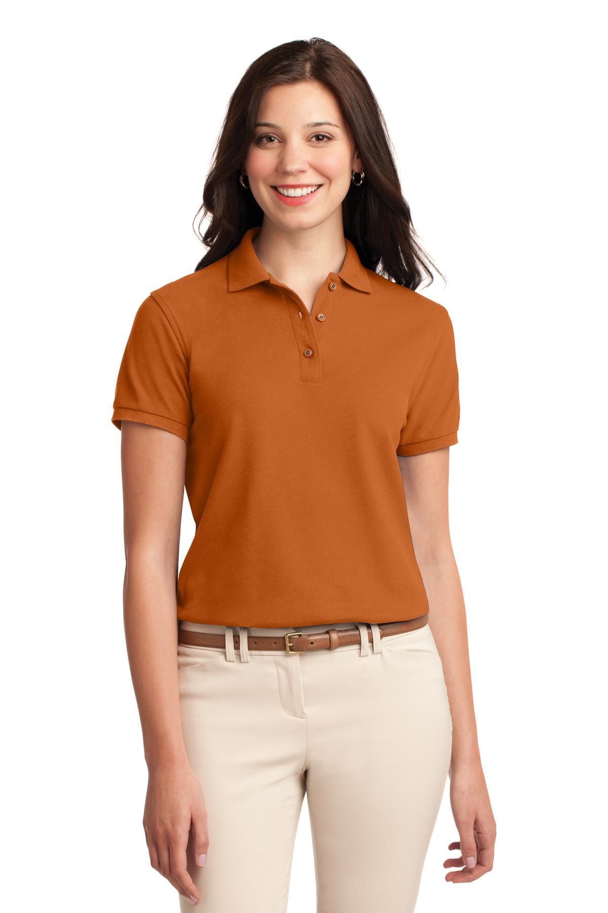 Port Authority Polos/Knits 3XL / Texas Orange Port Authority ®  Ladies Silk Touch™ Polo.  L500