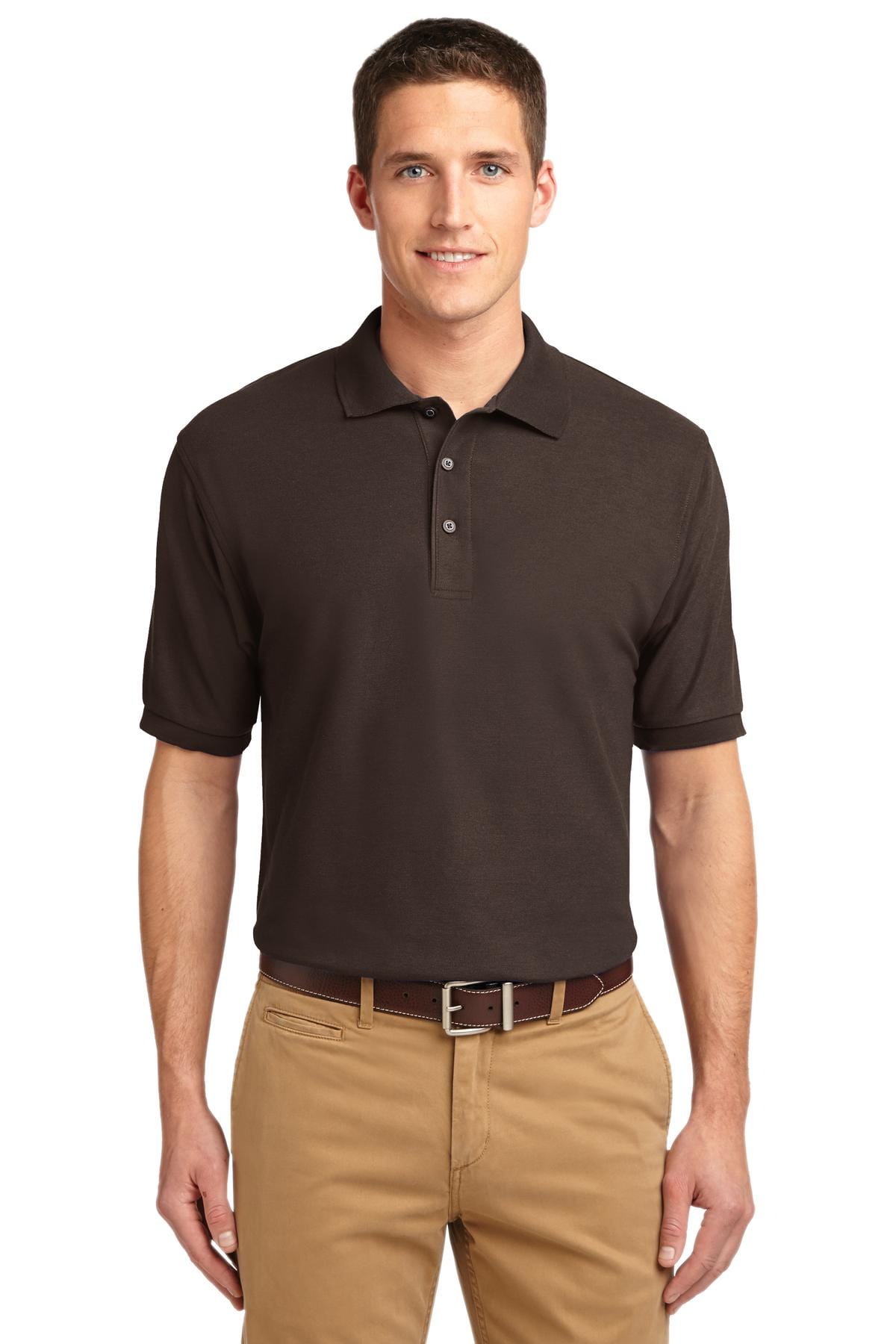 Port Authority Polos/Knits 7XL / Coffee Bean Port Authority®  Extended Size Silk Touch™ Polo.   K500ES