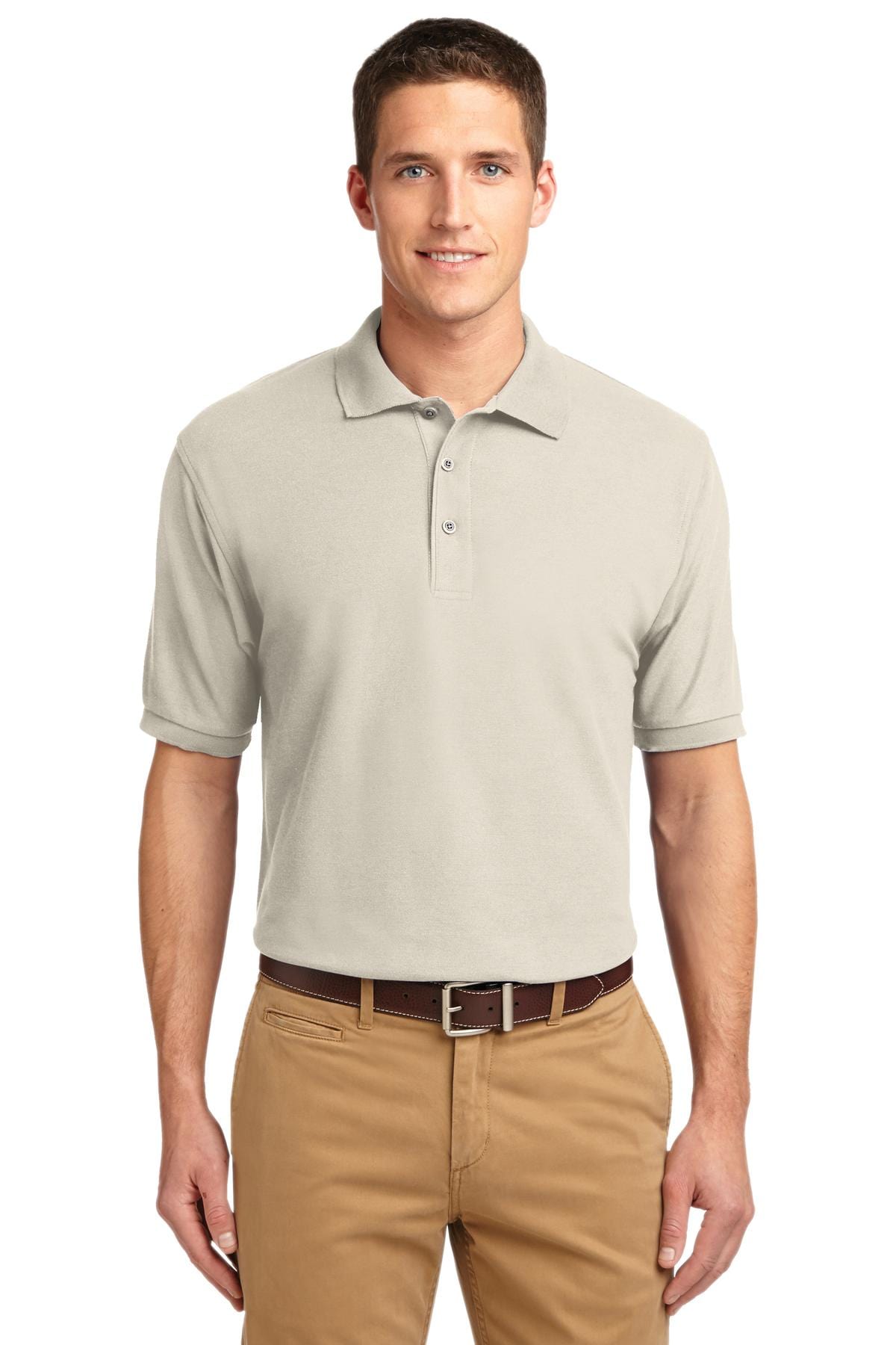 Port Authority Polos/Knits 7XL / Light Stone Port Authority®  Extended Size Silk Touch™ Polo.   K500ES