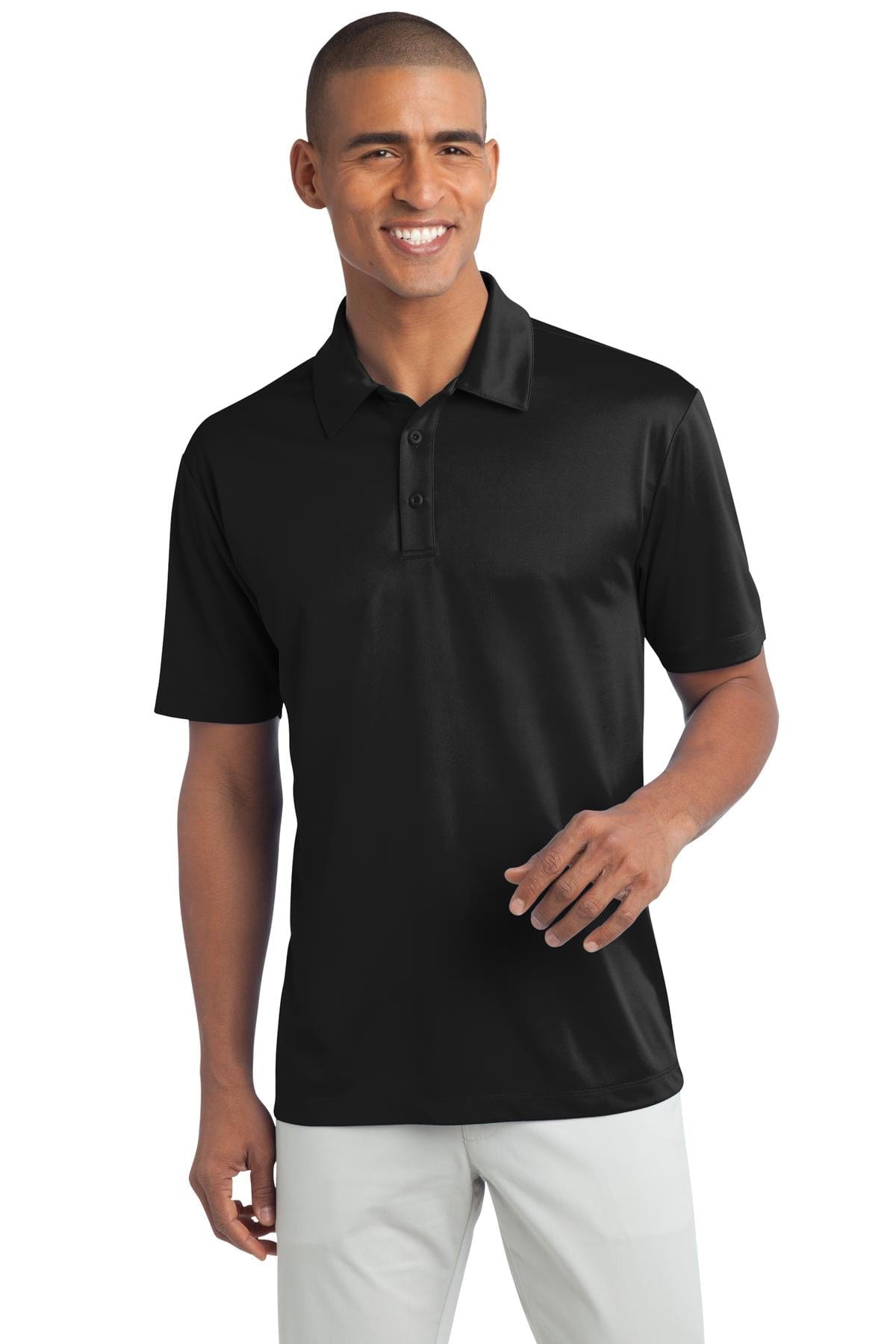 Port Authority Polos/Knits LT / Black Port Authority ®  Tall Silk Touch™ Performance Polo. TLK540