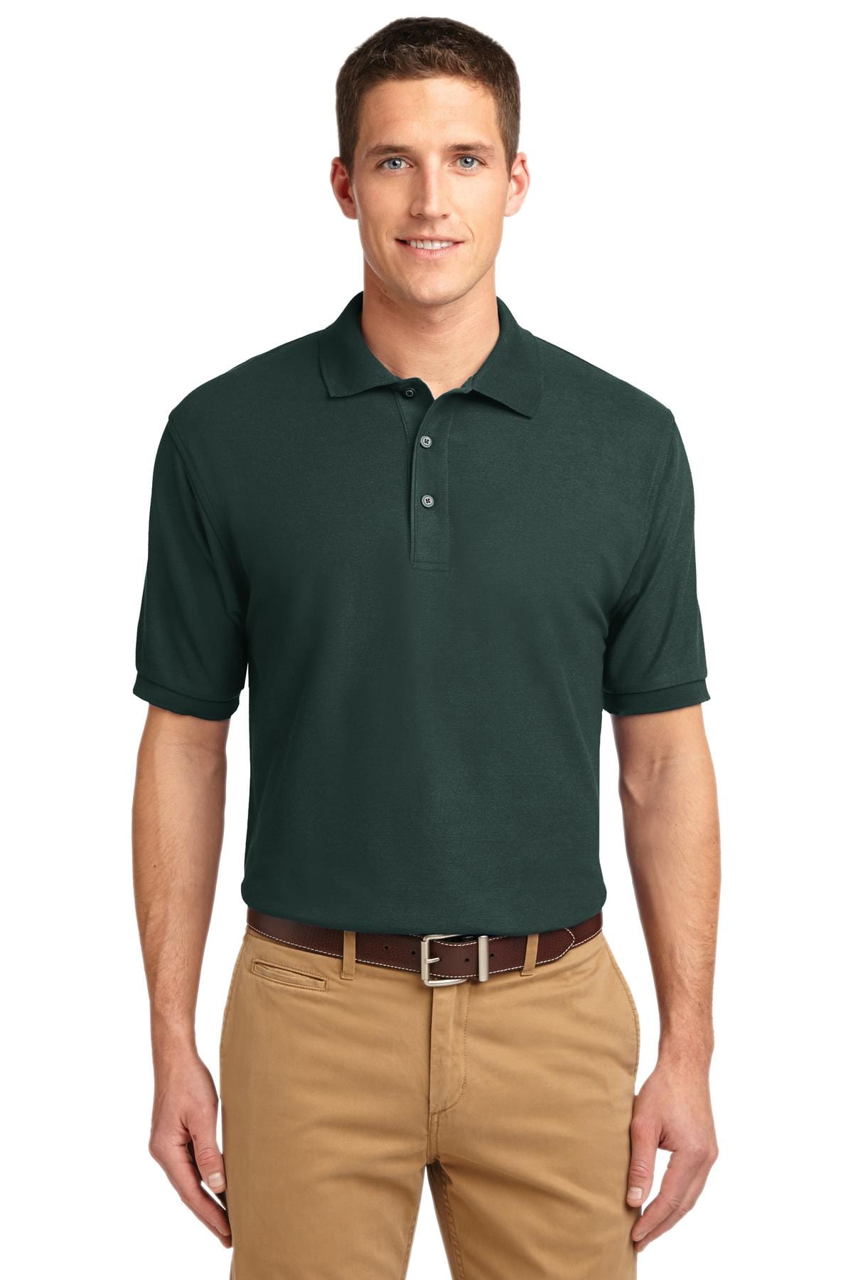 Port Authority Polos/Knits LT / Dark Green Port Authority ®  Tall Silk Touch™ Polo.  TLK500