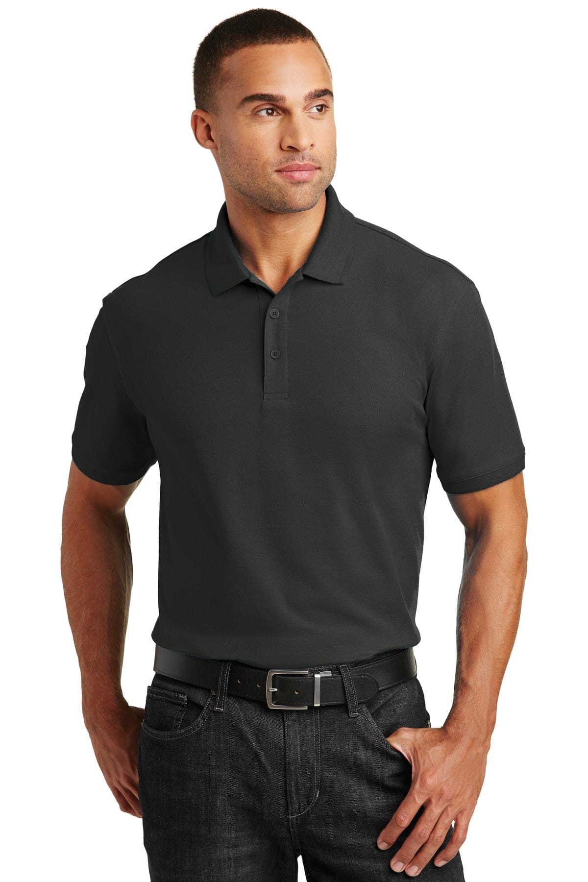 Port Authority Polos/Knits LT / Deep Black Port Authority ®  Tall Core Classic Pique Polo. TLK100