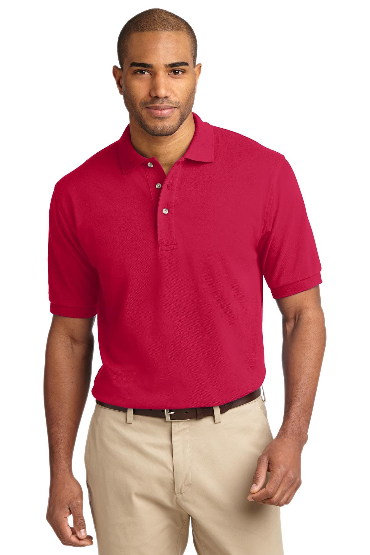 Port Authority Polos/Knits LT / Red Port Authority ®  Tall Heavyweight Cotton Pique Polo.  TLK420