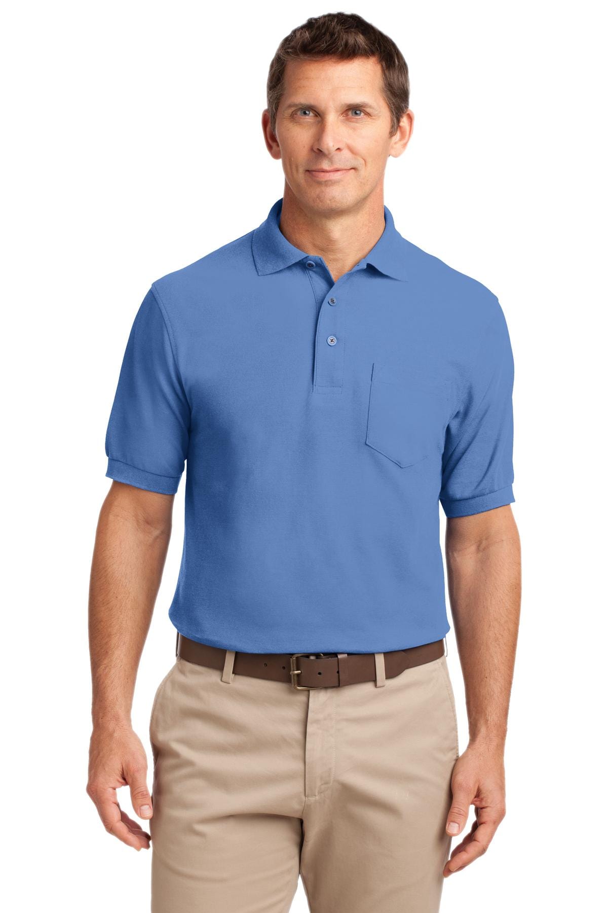 Port Authority Polos/Knits LT / Ultramarine Blue Port Authority ®  Tall Silk Touch™ Polo with Pocket. TLK500P