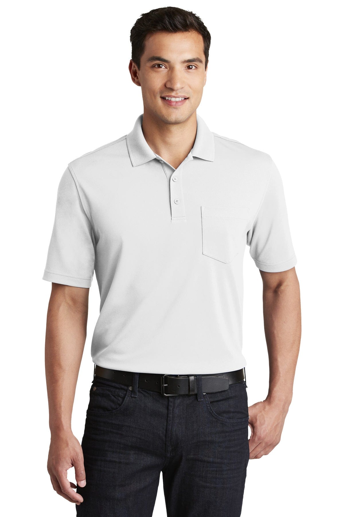 Port Authority Polos/Knits Port Authority ®  Dry Zone ®  UV Micro-Mesh Pocket Polo. K110P