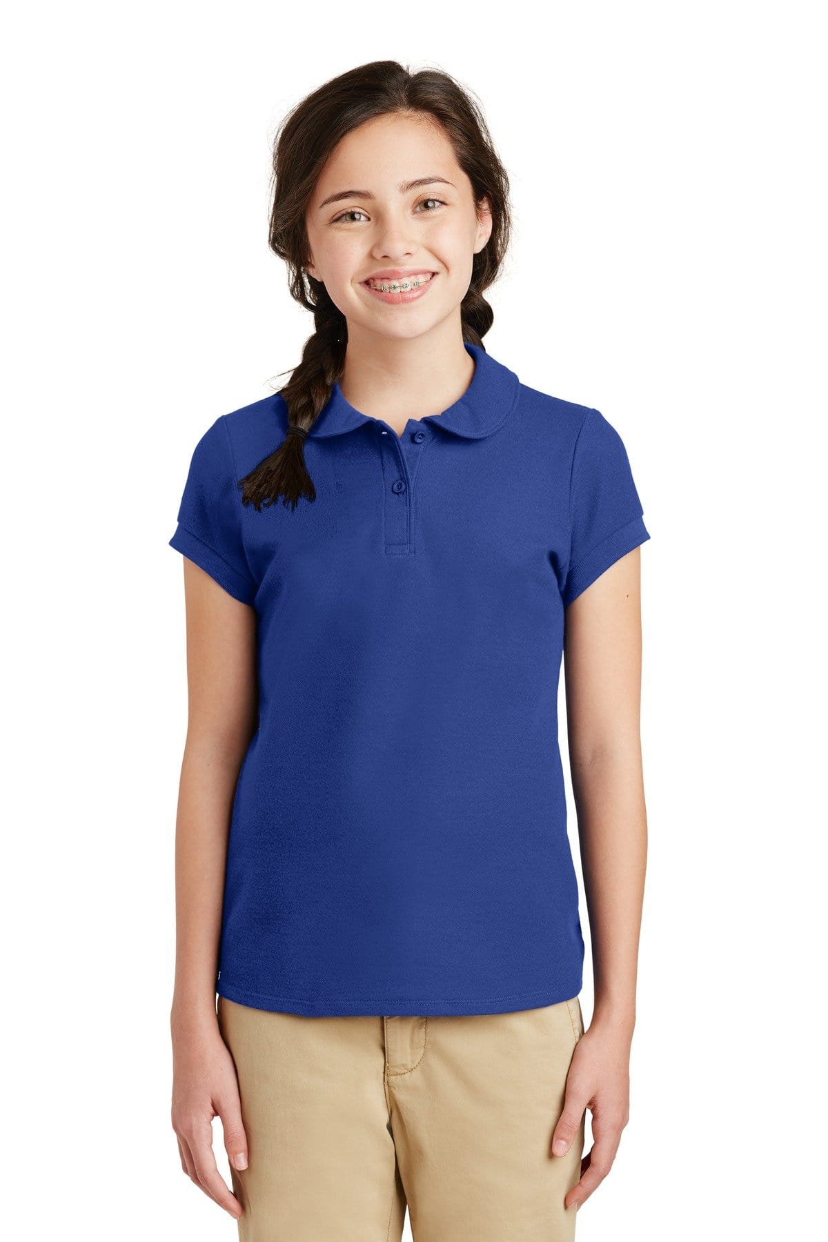 Port Authority Polos/Knits Port Authority ®  Girls Silk Touch ™  Peter Pan Collar Polo. YG503