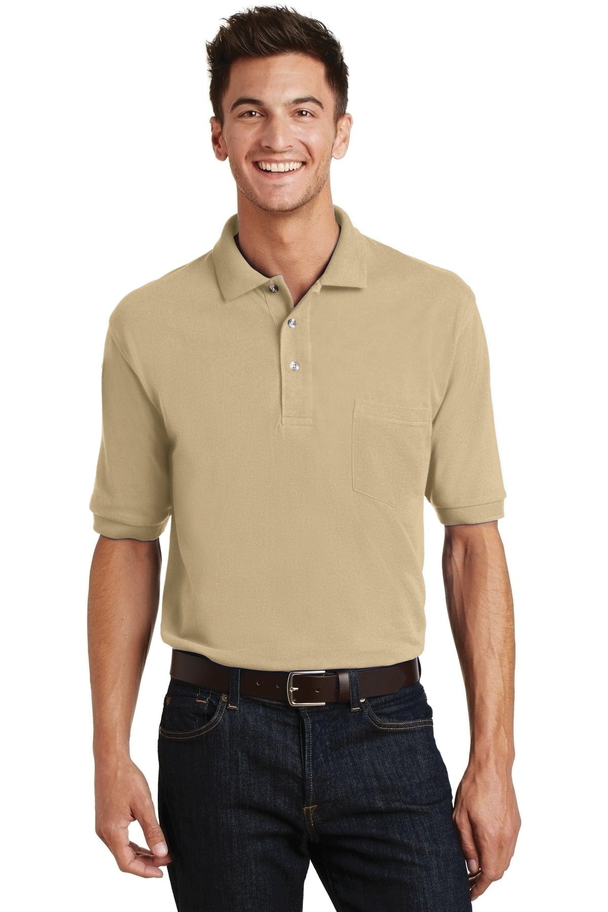 Port Authority Polos/Knits Port Authority ®  Heavyweight Cotton Pique Polo with Pocket.  K420P