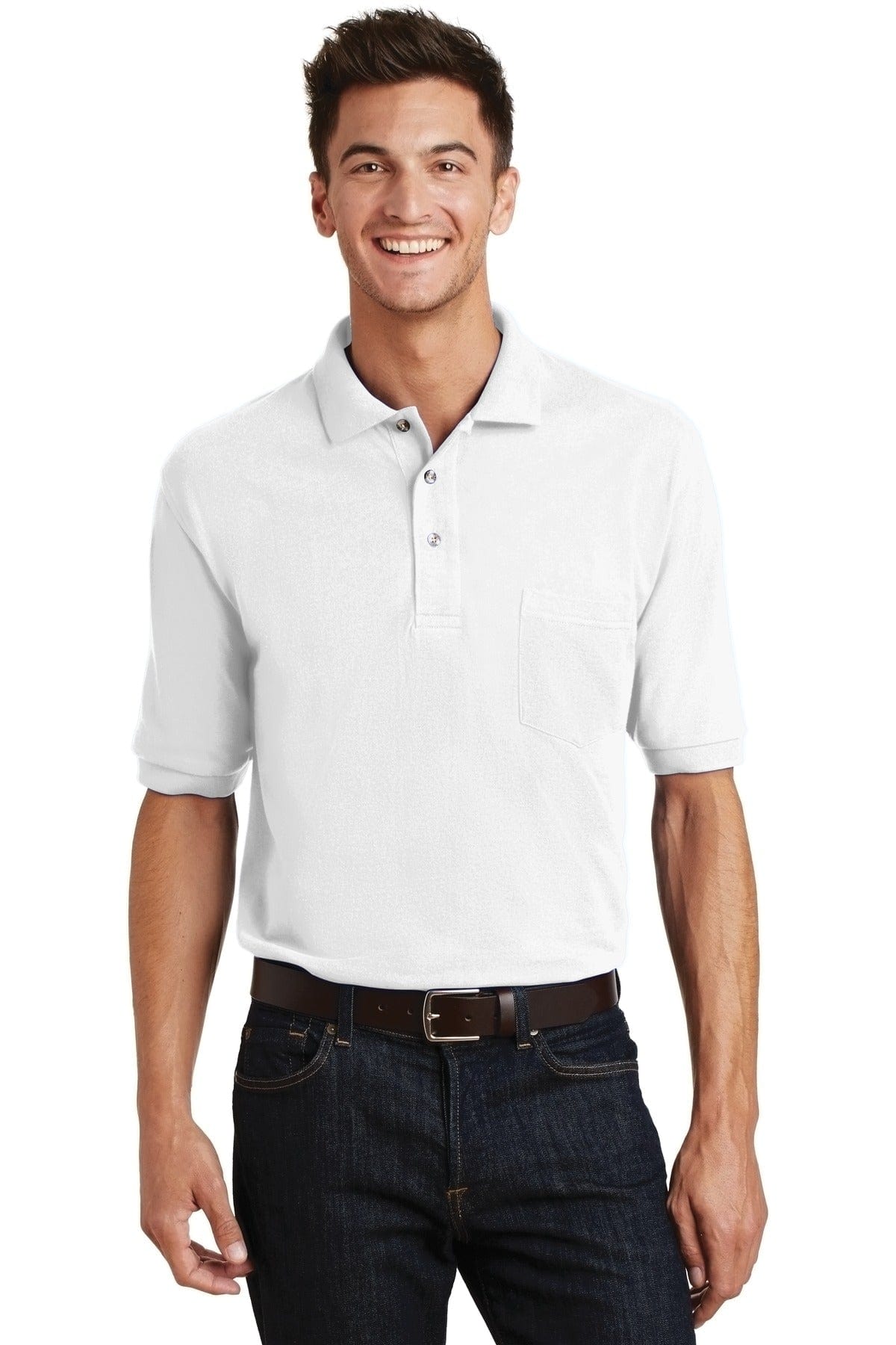 Port Authority Polos/Knits Port Authority ®  Heavyweight Cotton Pique Polo with Pocket.  K420P
