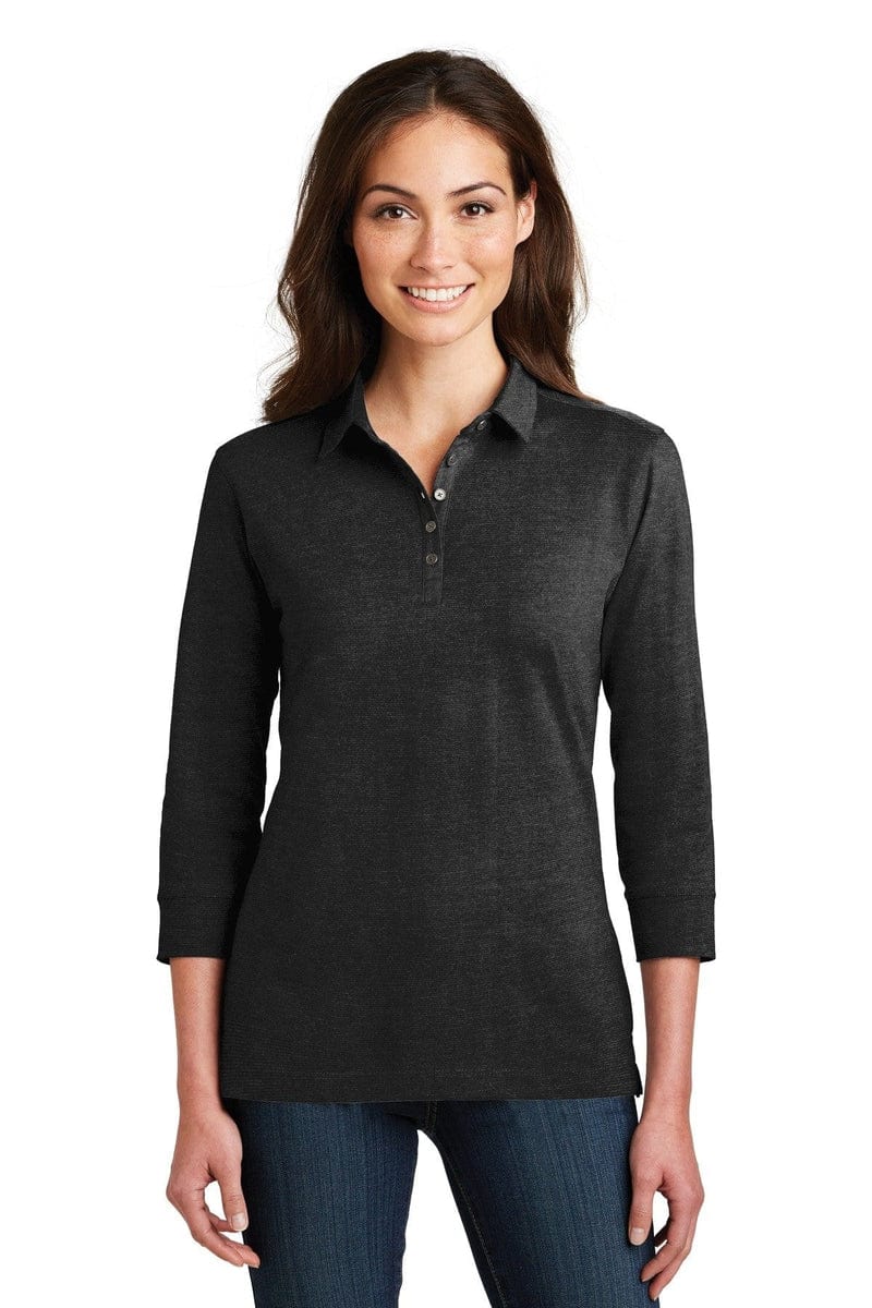 Port Authority Polos/Knits Port Authority ®  Ladies 3/4-Sleeve Meridian Cotton Blend Polo. L578