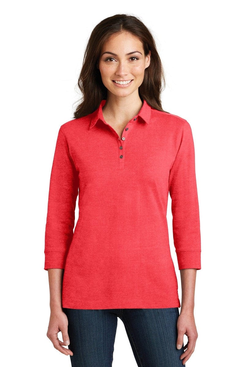 Port Authority Polos/Knits Port Authority ®  Ladies 3/4-Sleeve Meridian Cotton Blend Polo. L578