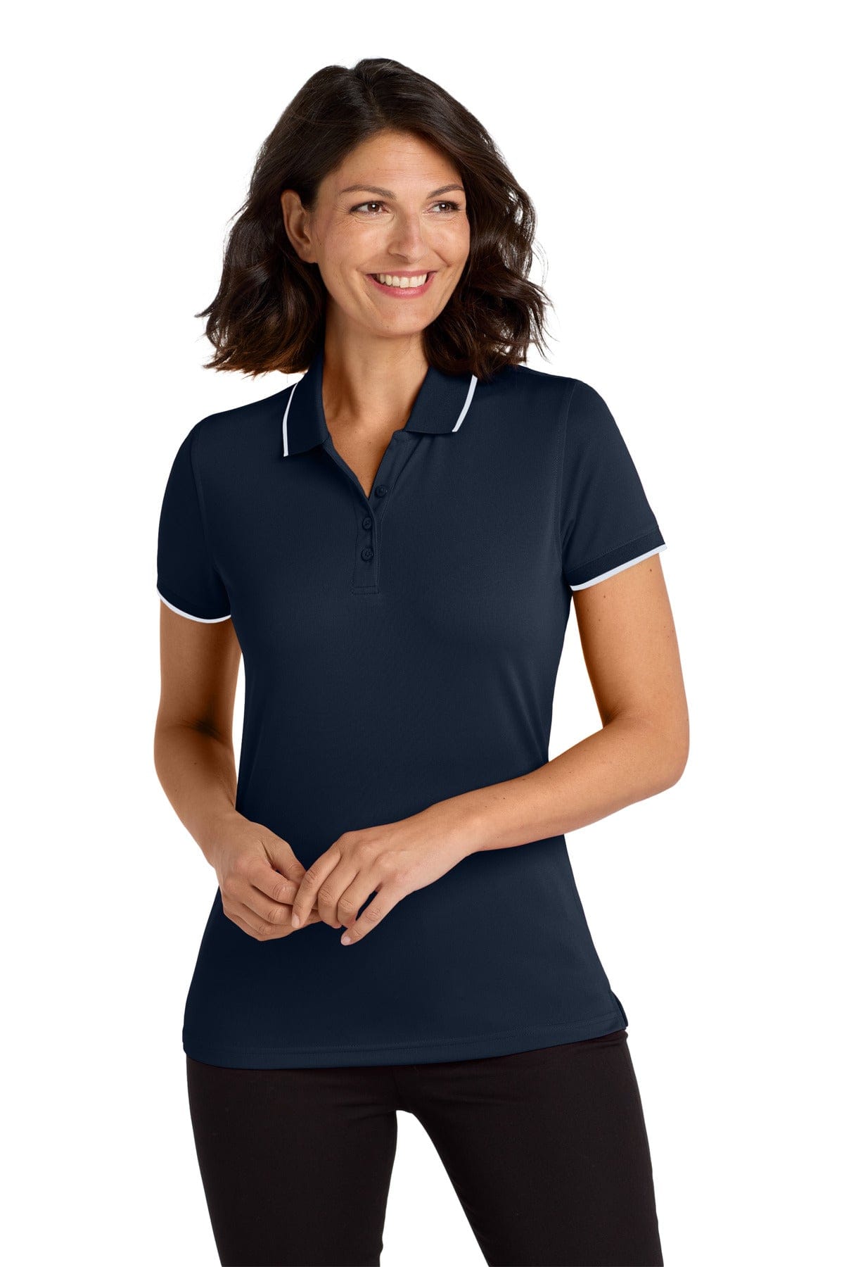Port Authority Polos/Knits Port Authority ®  Ladies Dry Zone ®  UV Micro-Mesh Tipped Polo. LK111