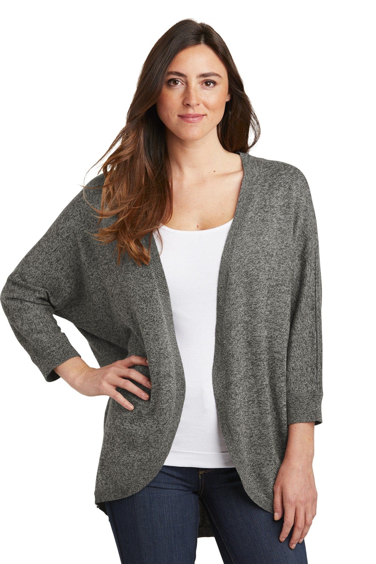 Port Authority Polos/Knits Port Authority  ®  Ladies Marled Cocoon Sweater. LSW416