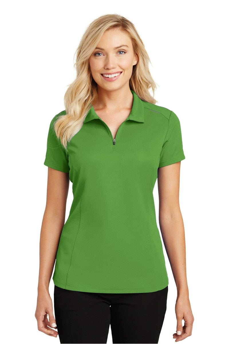 Port Authority Polos/Knits Port Authority ®  Ladies Pinpoint Mesh Zip Polo. L580