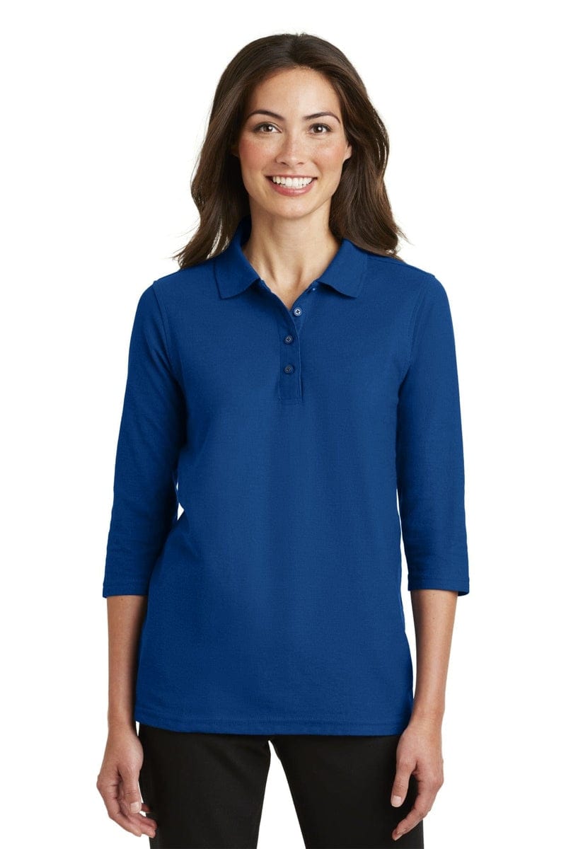 Port Authority Polos/Knits Port Authority Ladies Silk Touch 3/4-Sleeve Polo. L562