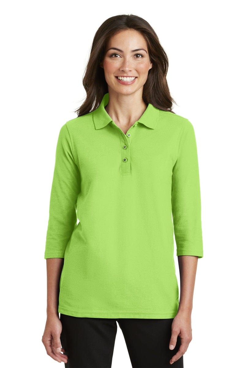 Port Authority Polos/Knits Port Authority Ladies Silk Touch 3/4-Sleeve Polo. L562