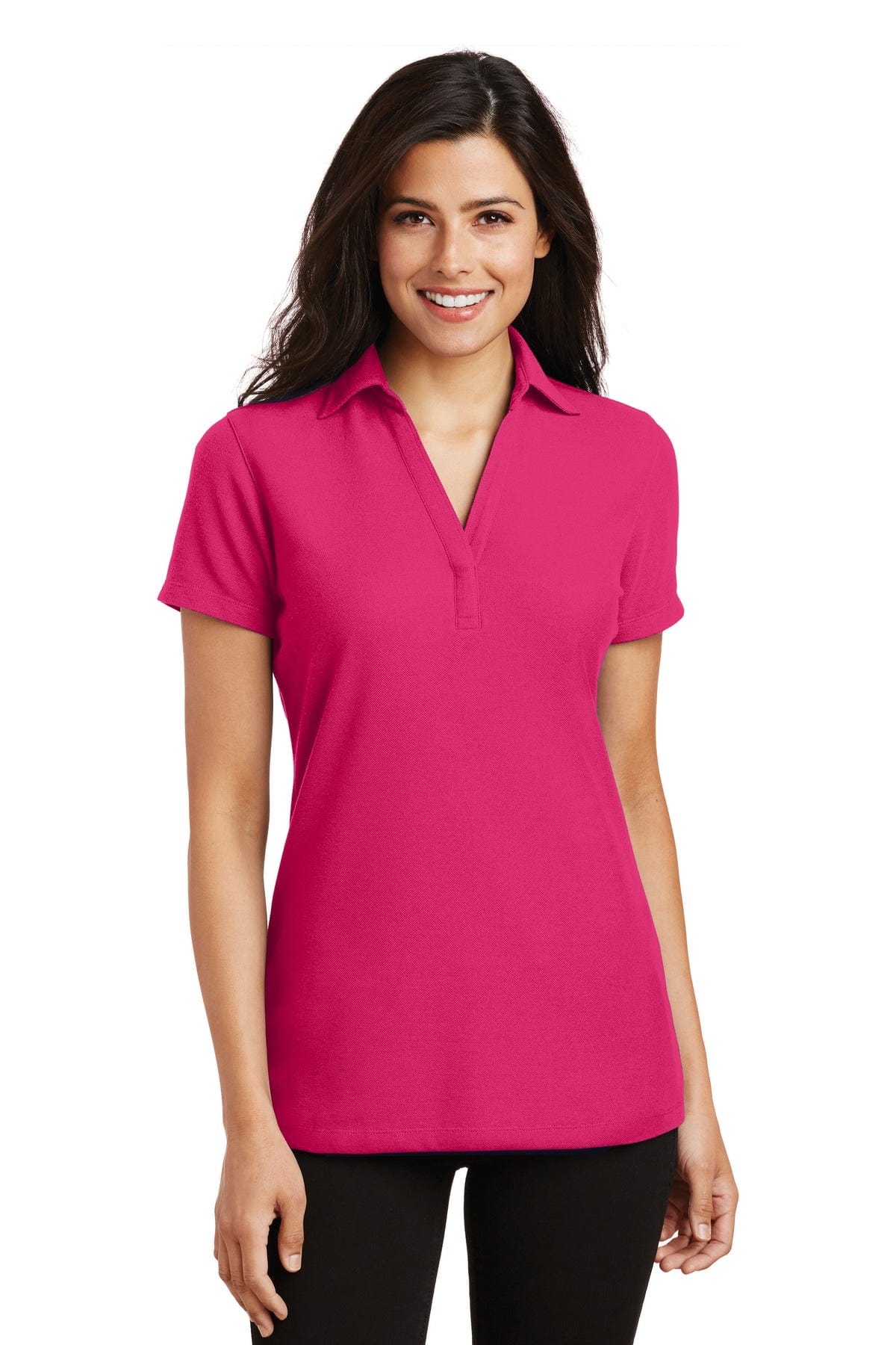 Port Authority Polos/Knits Port Authority ®  Ladies Silk Touch ™  Y-Neck Polo. L5001