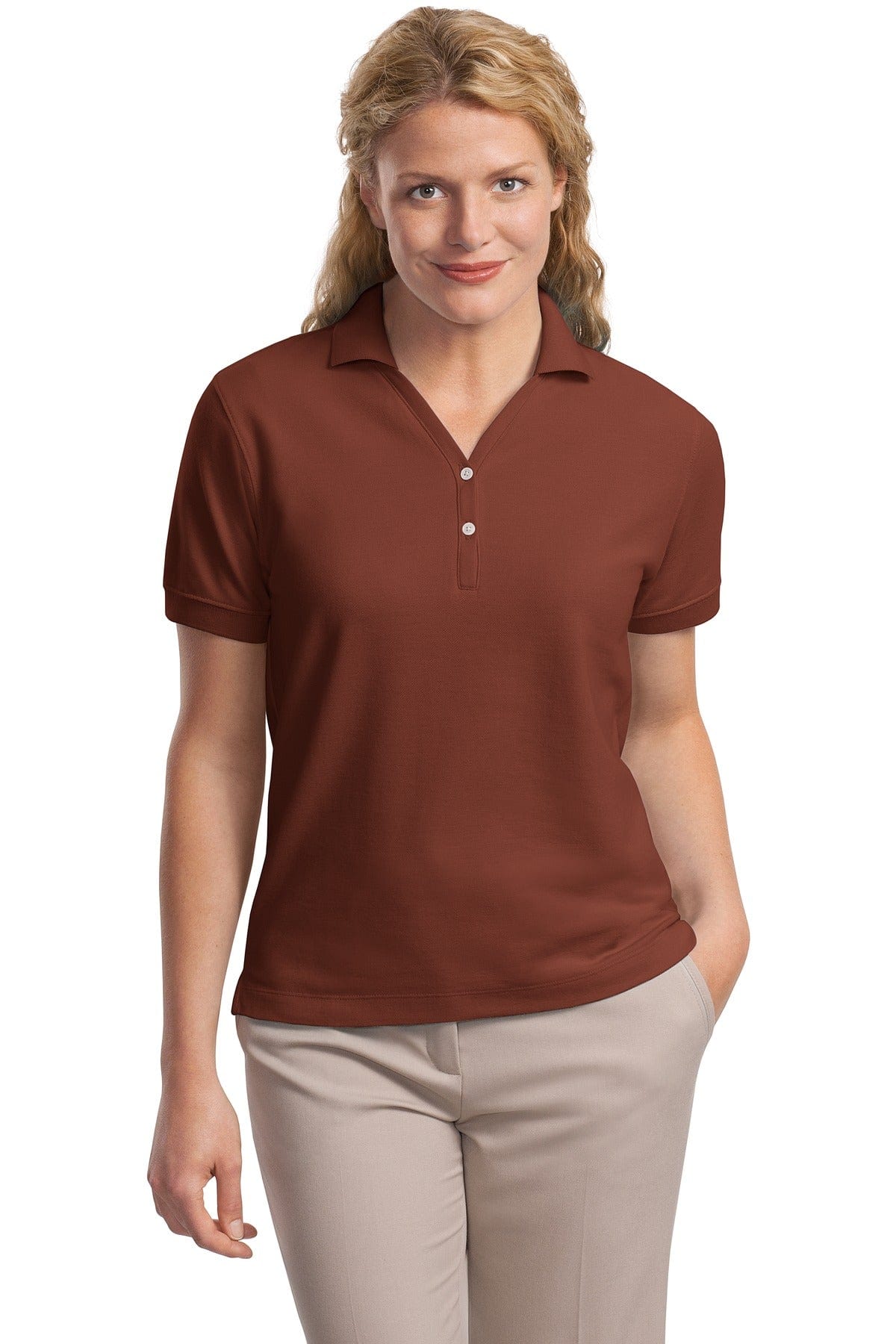 Port Authority Polos/Knits S / Cinnamon DISCONTINUED  Port Authority ®  Ladies 100% Pima Cotton Polo.  L448