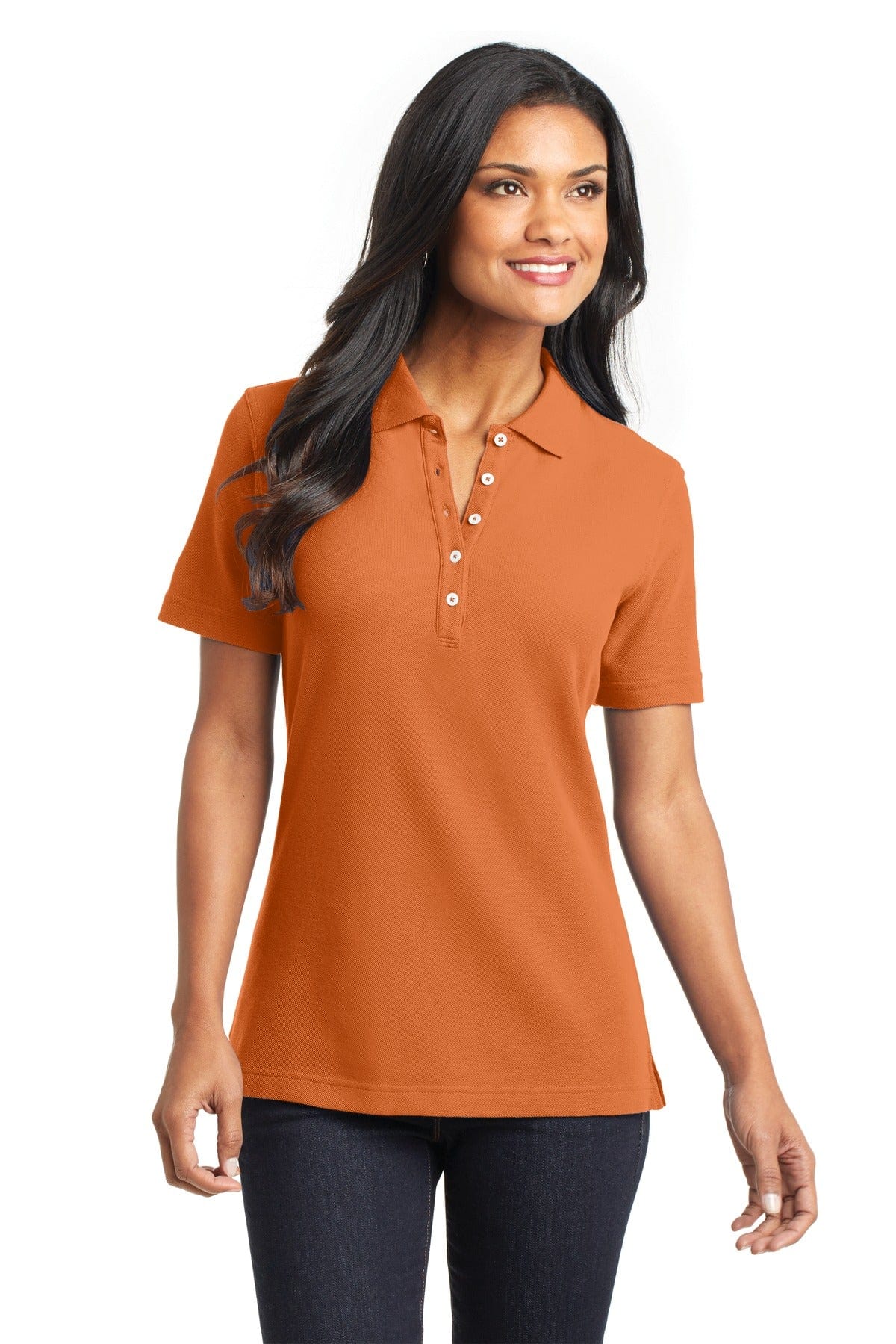 Port Authority Polos/Knits M / Dusty Orange DISCONTINUED  Port Authority ®  Ladies EZCotton™ Pique Polo. L800