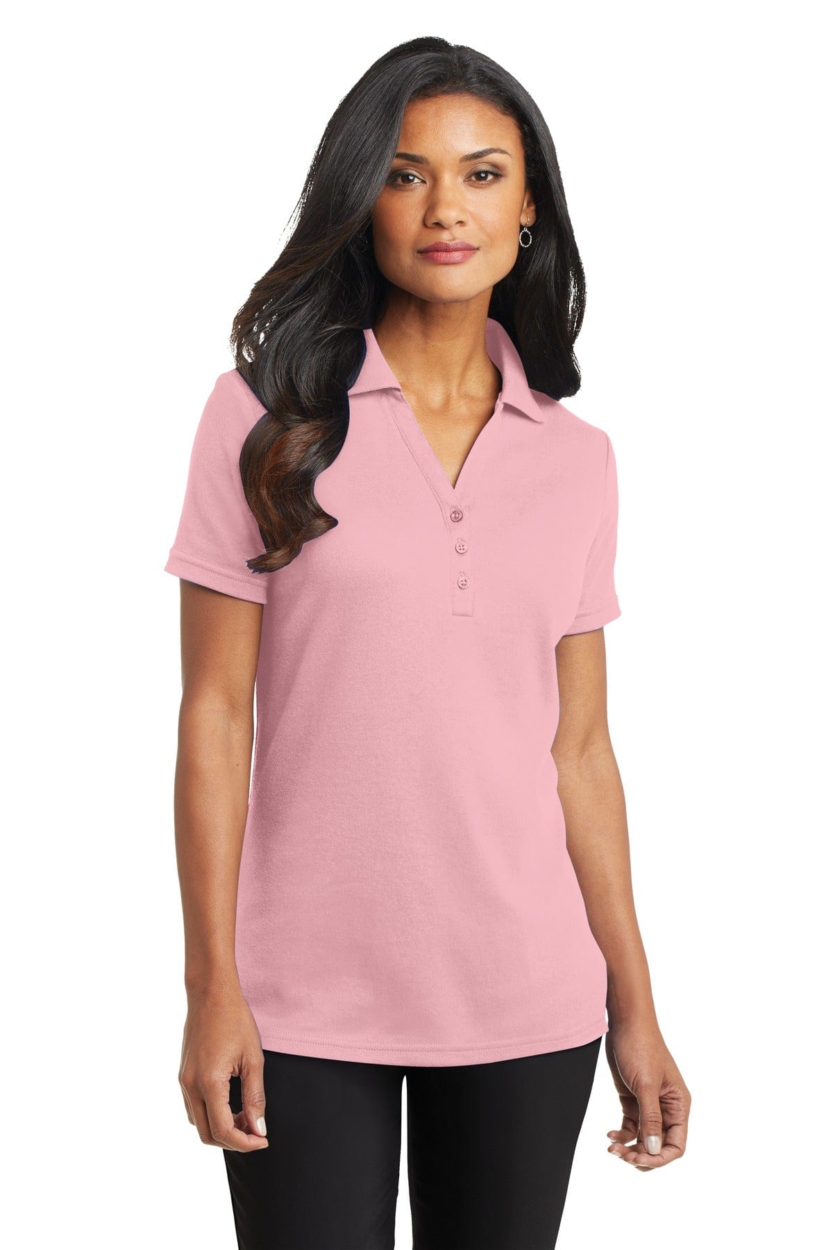 Port Authority Polos/Knits S / Light Pink DISCONTINUED  Port Authority ®  Ladies Silk Touch™ Interlock Polo. L520