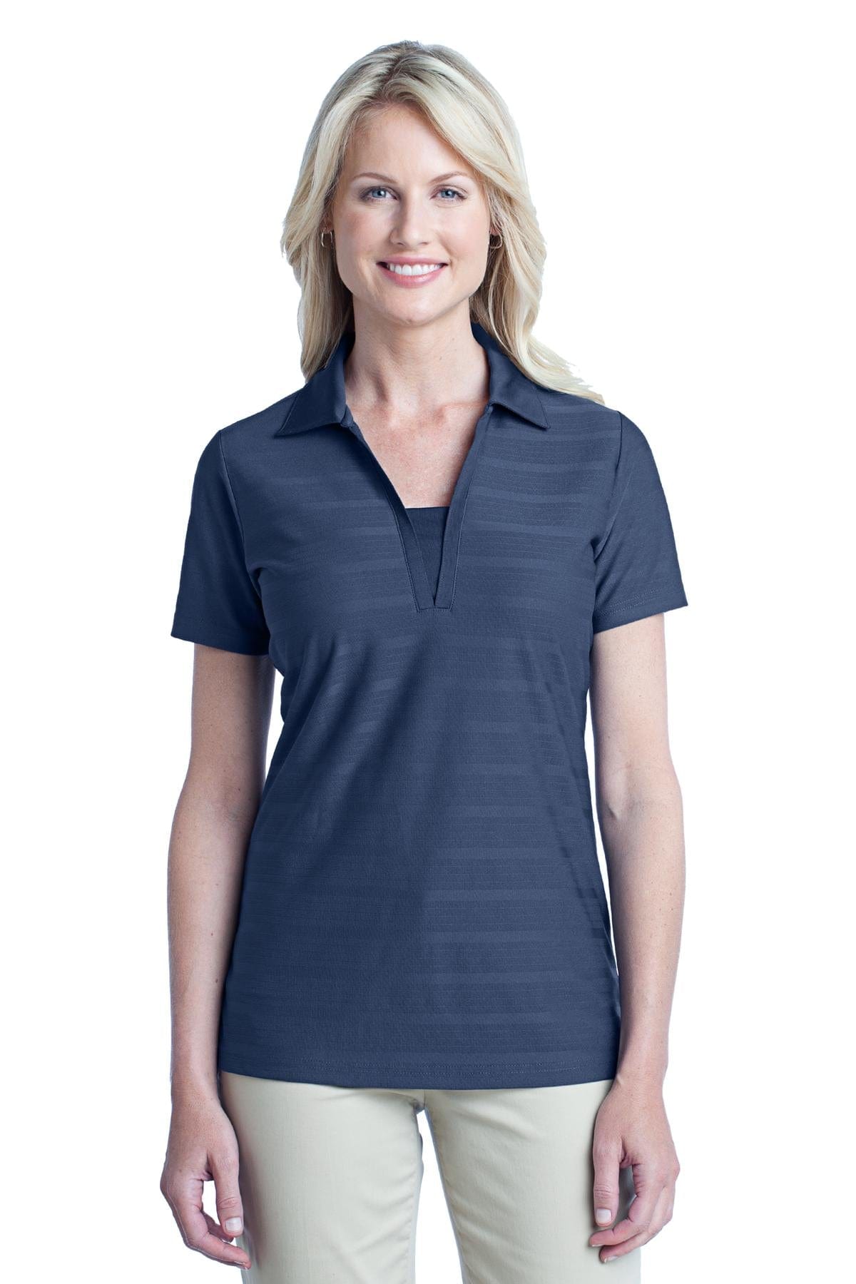 Port Authority Polos/Knits XXL / Regatta Blue DISCONTINUED  Port Authority ®  Ladies Horizontal Texture Polo. L514