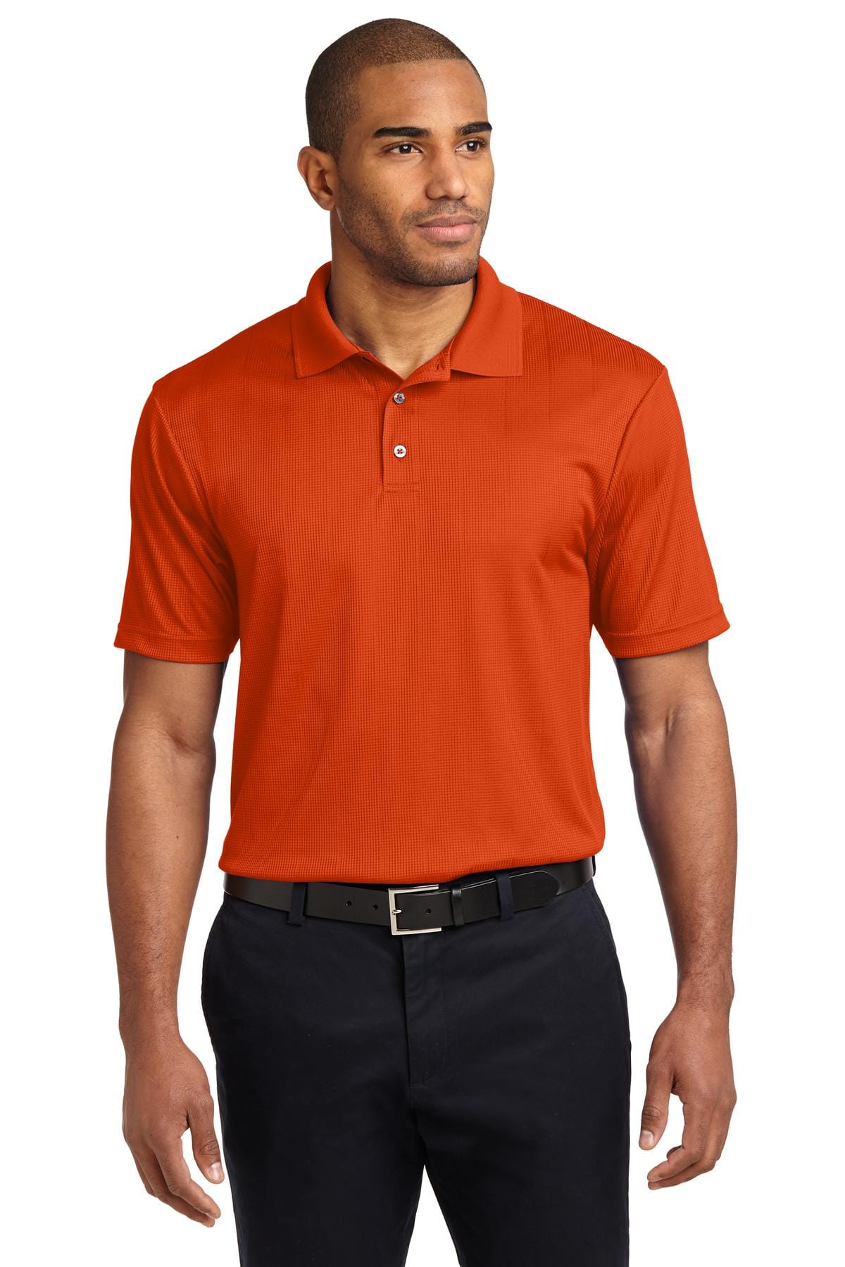 Port Authority Polos/Knits XS / Autumn Orange Port Authority Performance Fine Jacquard Polo. K528