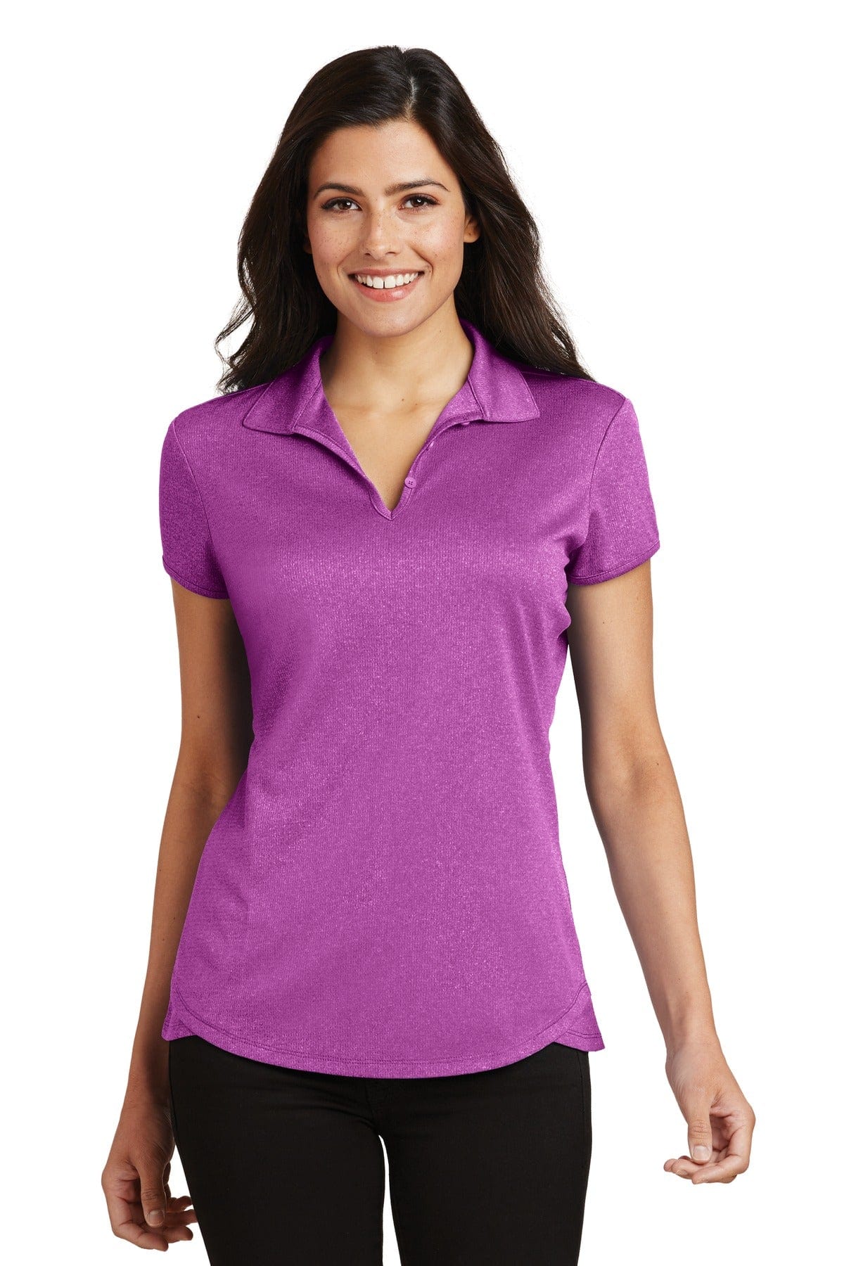 Port Authority Polos/Knits XS / Berry Heather Port Authority ®  Ladies Trace Heather Polo. L576