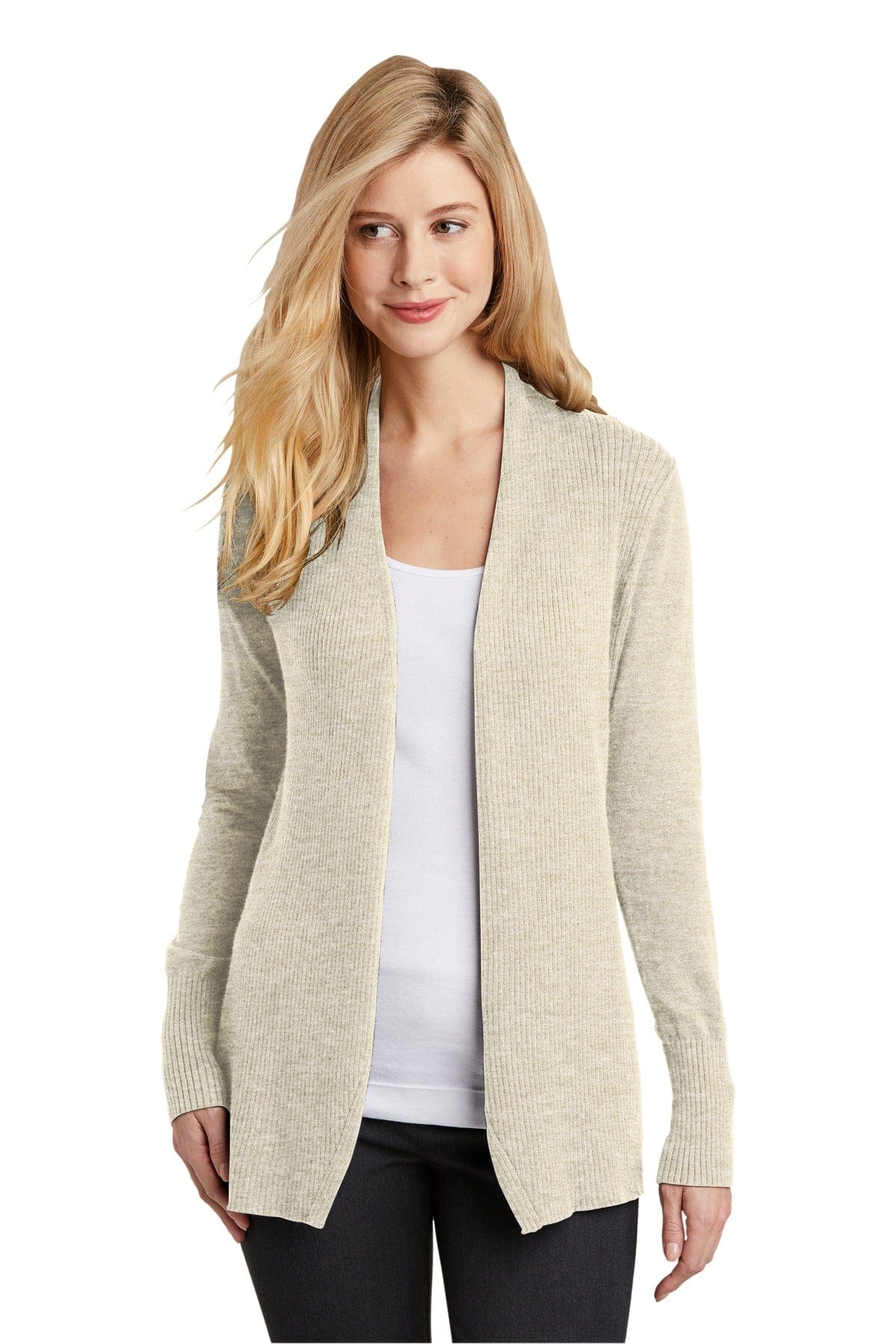 Port Authority Polos/Knits XS / Biscuit Port Authority ®  Ladies Open Front Cardigan Sweater. LSW289