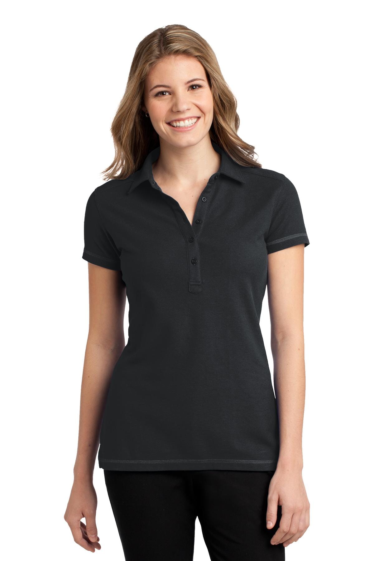 Port Authority Polos/Knits XS / Black DISCONTINUED  Port Authority ®  Ladies Modern Stain-Resistant Polo. L559