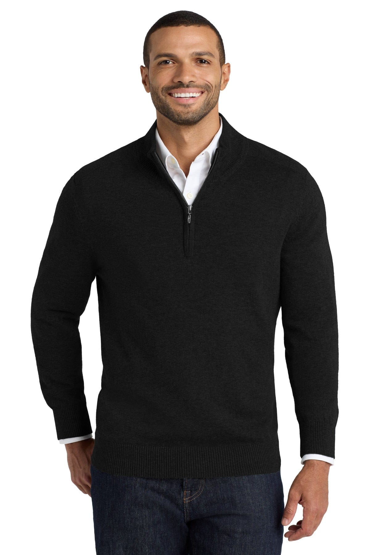 Port Authority Polos/Knits XS / Black Port Authority ®  1/2-Zip Sweater. SW290