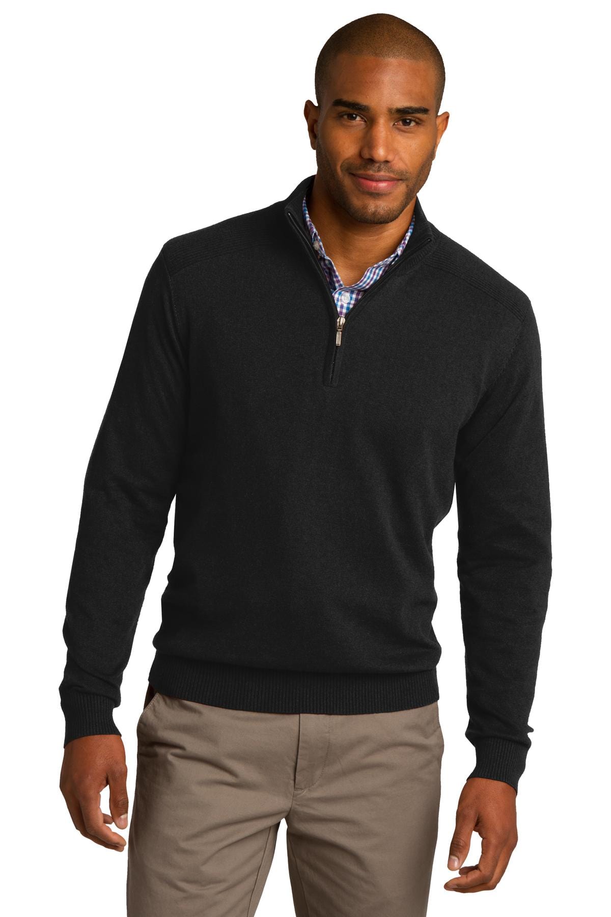 Port Authority Polos/Knits XS / Black Port Authority ®  1/2-Zip Sweater. SW290