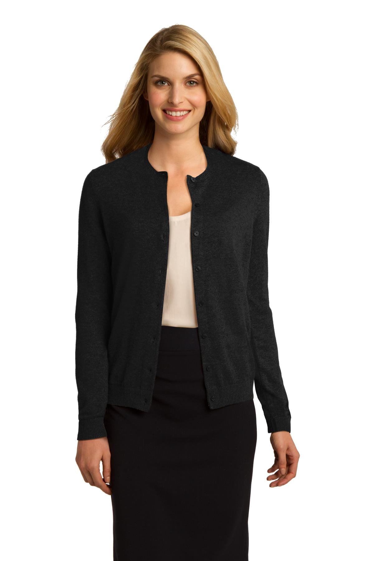 Port Authority Polos/Knits XS / Black Port Authority ®  Ladies Cardigan Sweater. LSW287