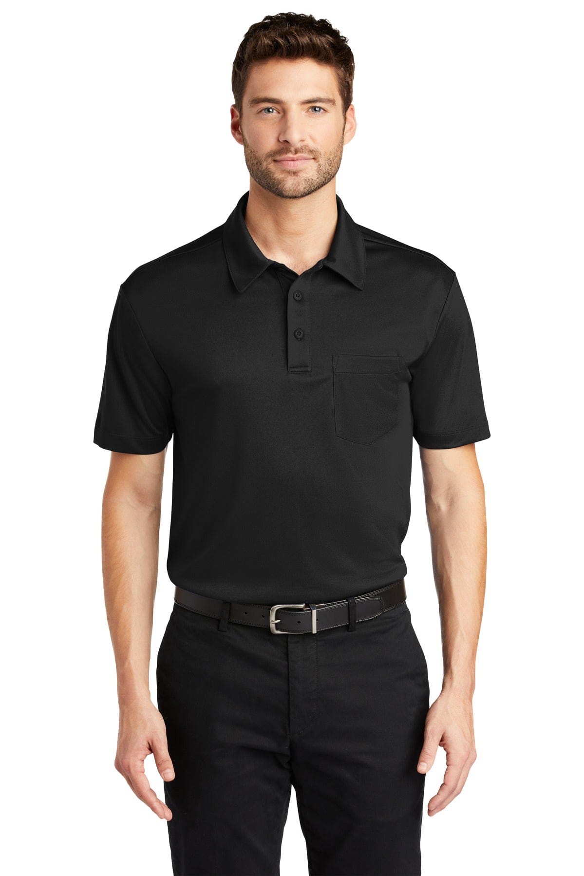 Port Authority Polos/Knits XS / Black Port Authority®  Silk Touch™ Performance Pocket Polo. K540P