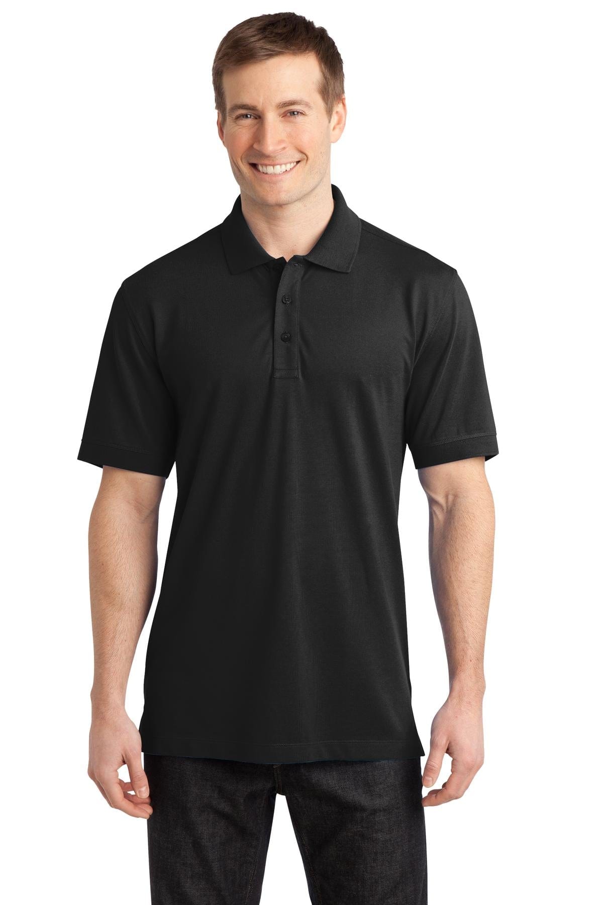 Port Authority Polos/Knits XS / Black Port Authority®  Stretch Pique Polo. K555