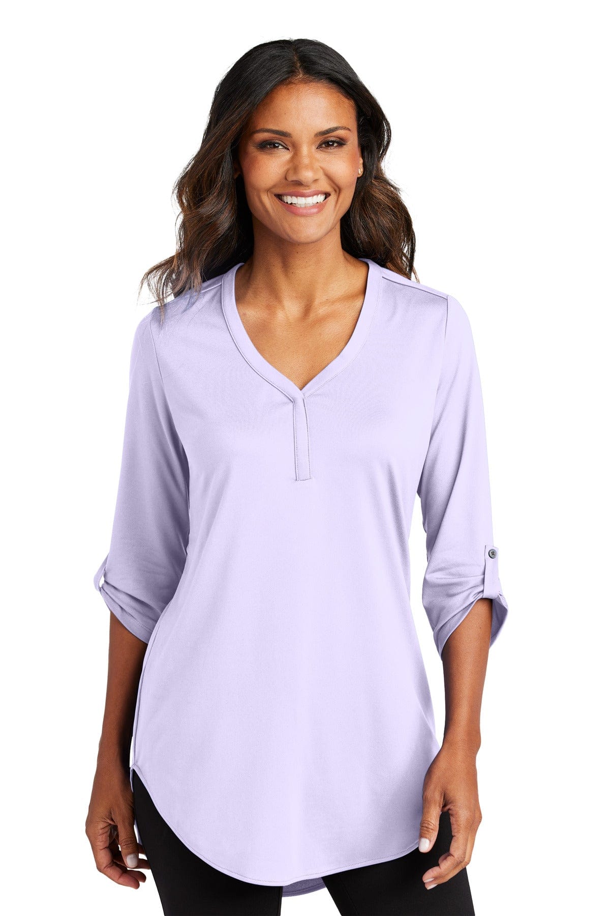 Port Authority Polos/Knits 4XL / Bright Lavender Port Authority LK6840: Ladies City Stretch 3/4-Sleeve Tunic