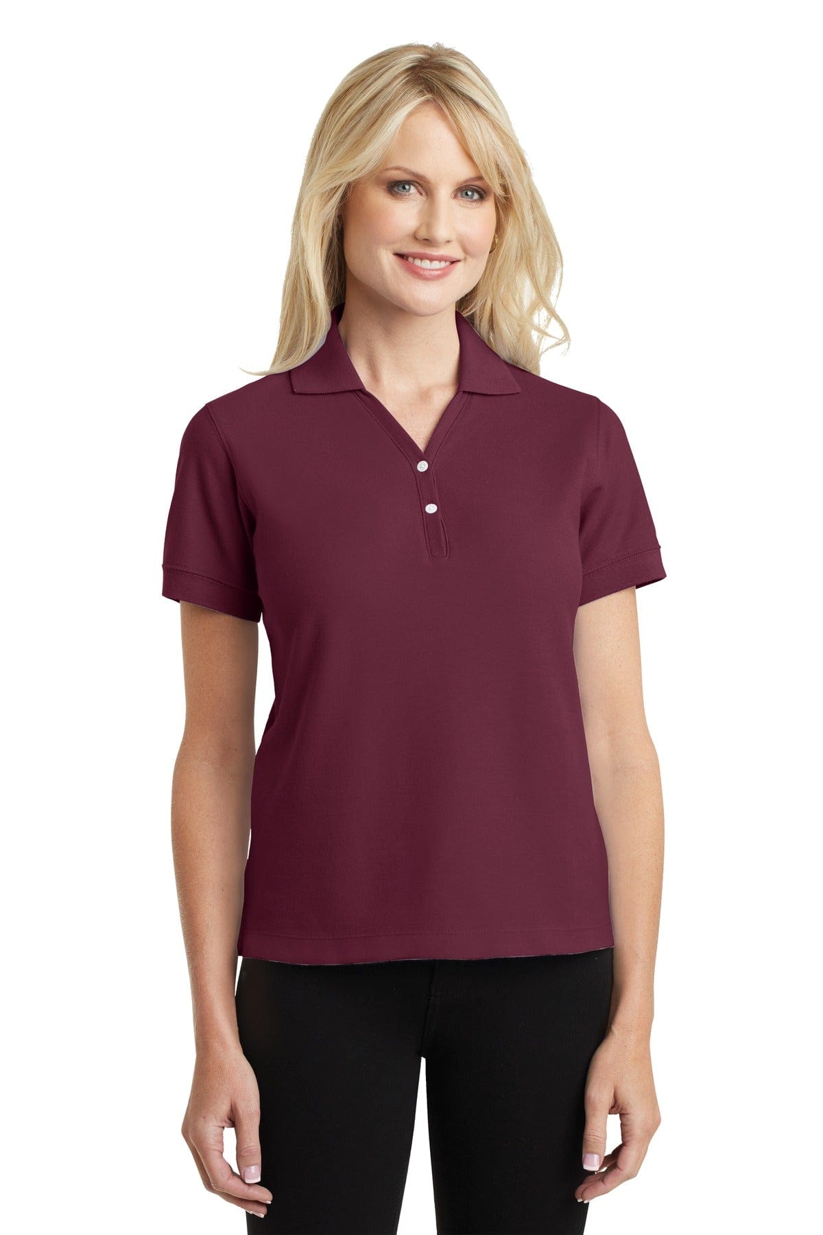 Port Authority Polos/Knits XS / Burgundy DISCONTINUED  Port Authority ®  Ladies 100% Pima Cotton Polo.  L448