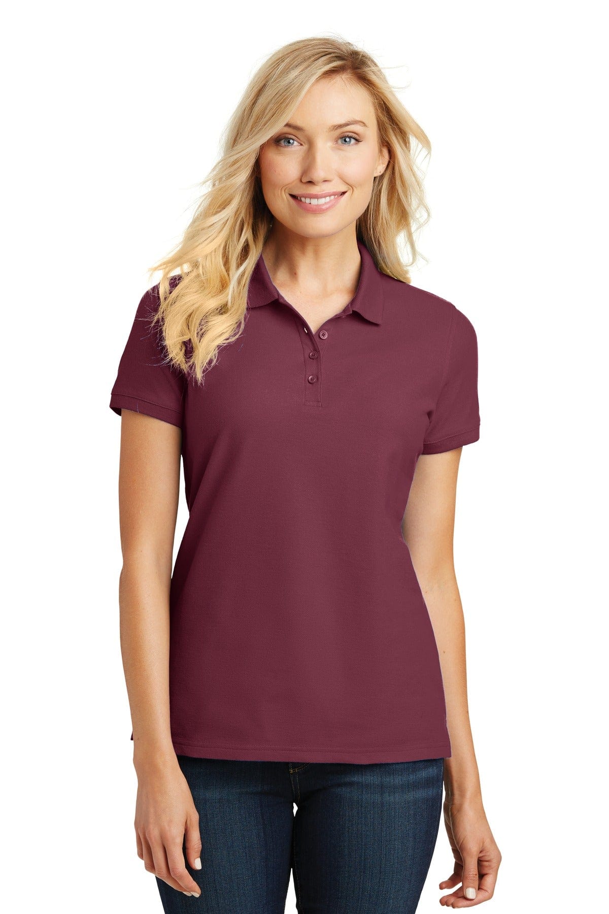 Port Authority Polos/Knits XS / Burgundy Port Authority ®  Ladies Core Classic Pique Polo. L100