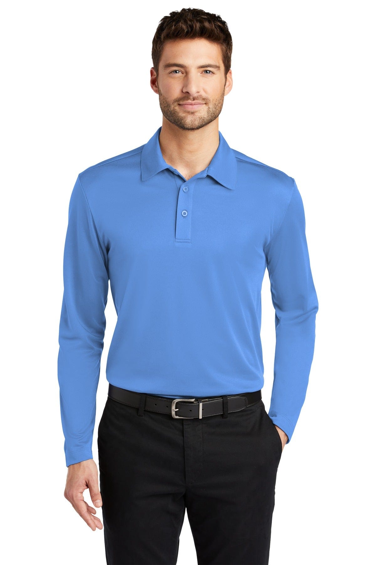 Port Authority Polos/Knits XS / Carolina Blue Port Authority ®  Silk Touch™ Performance Long Sleeve Polo. K540LS